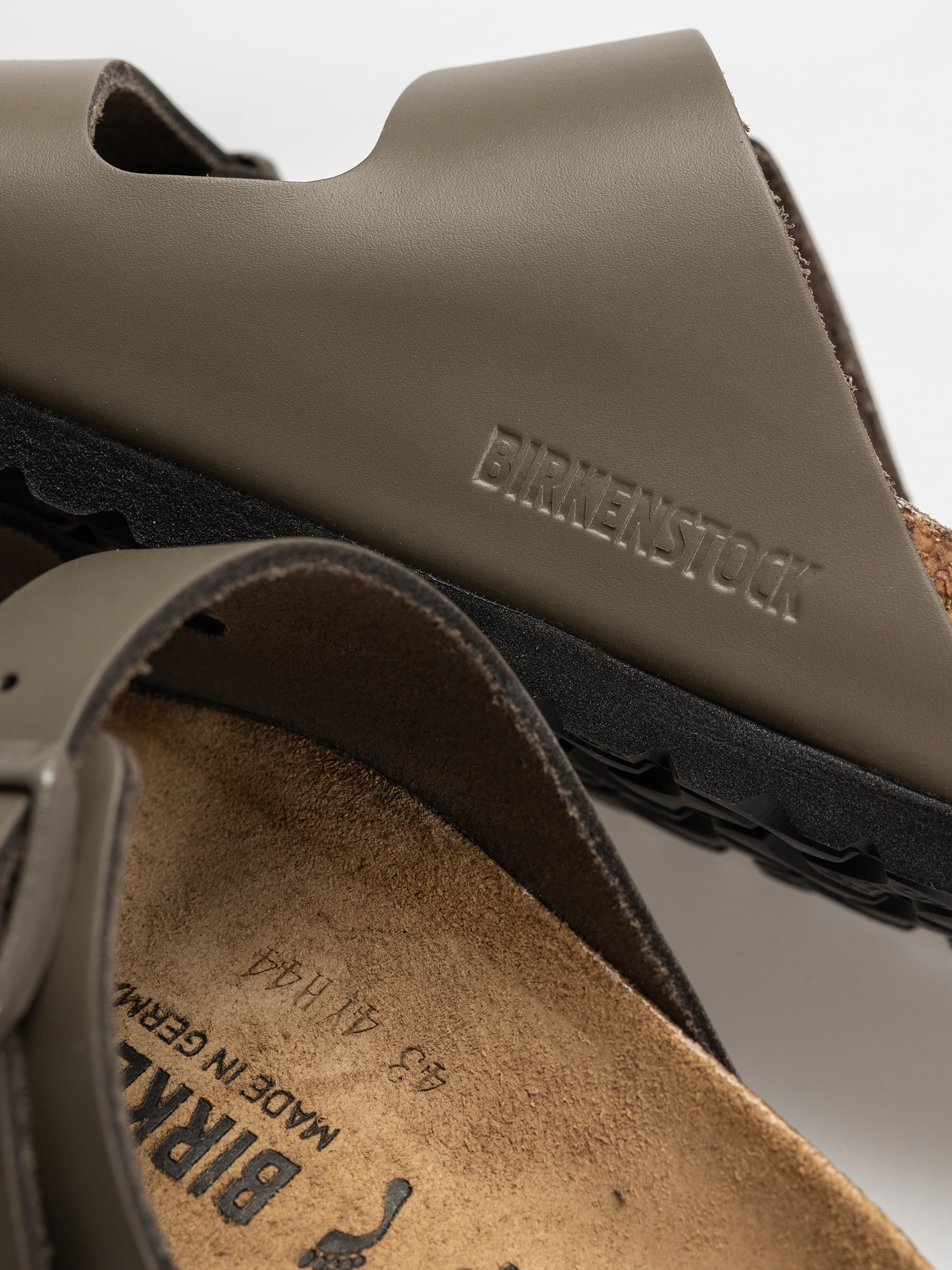 Birkenstock Arizona Natural Leather Narrow Wmn Flip-flop papucsok (concrete gray)