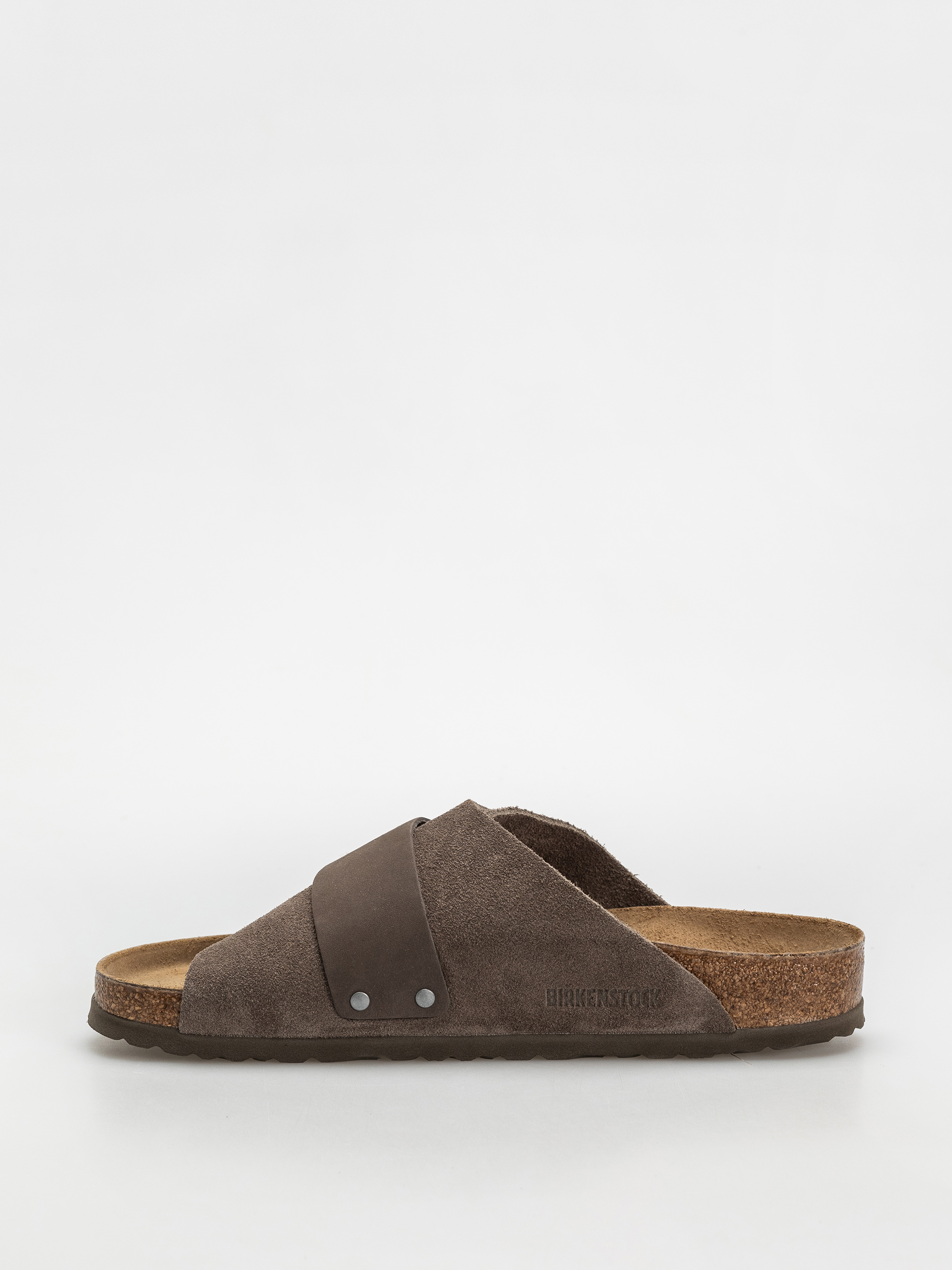Birkenstock Kyoto Nubuck Suede Leather Regular Flip-flop papucsok (concrete gray)