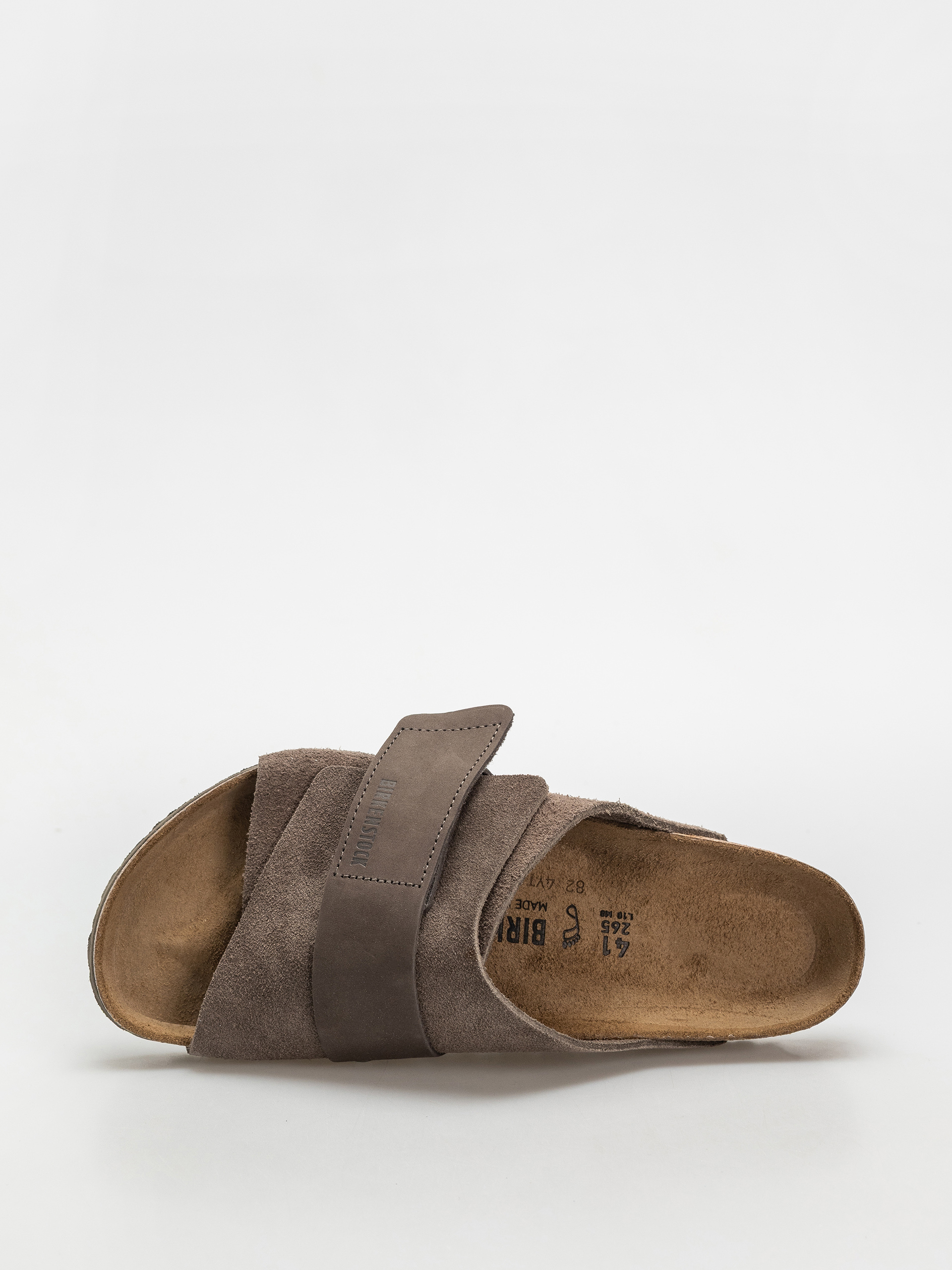 Birkenstock Kyoto Nubuck Suede Leather Regular Flip-flop papucsok (concrete gray)