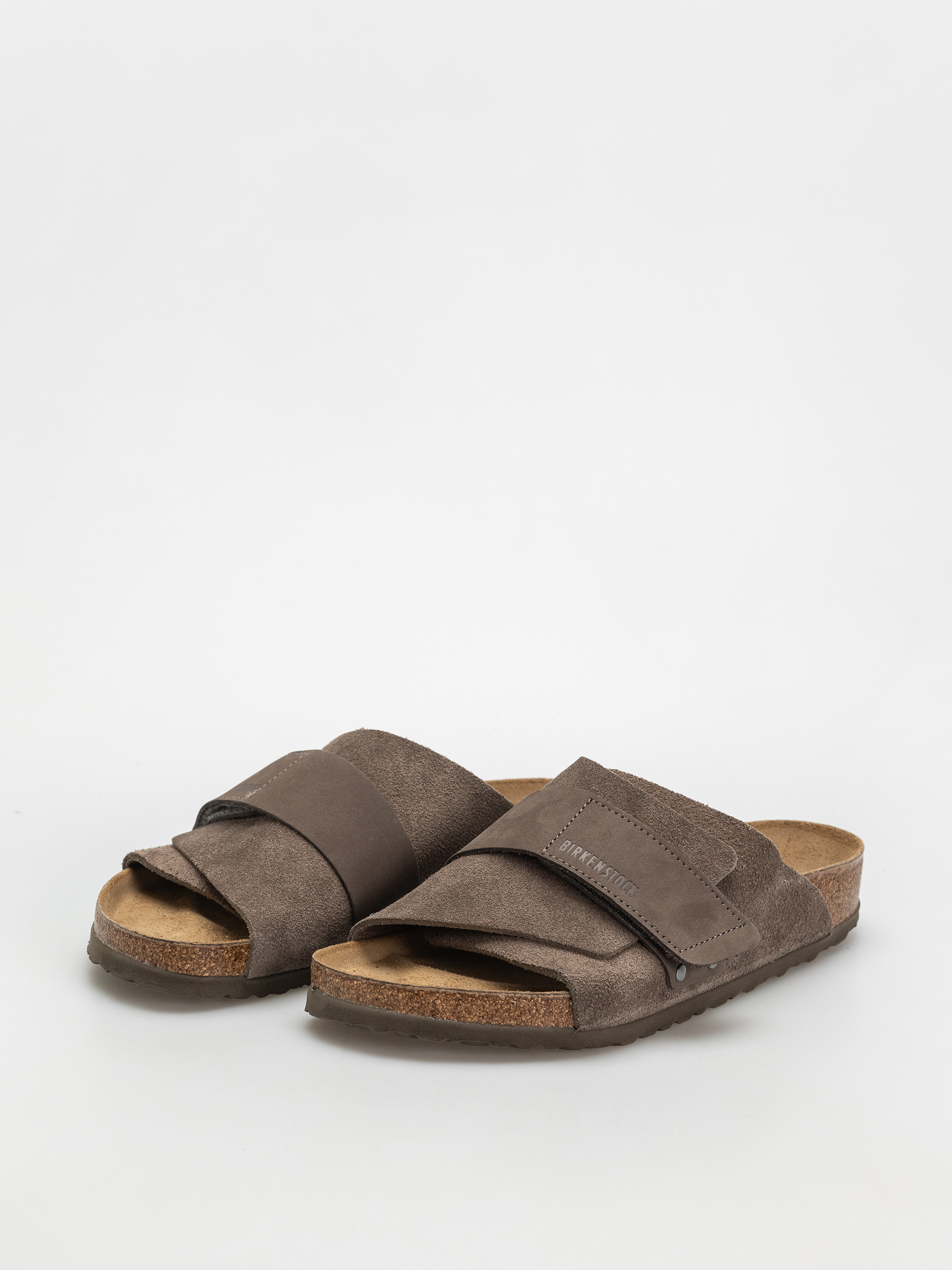 Birkenstock Kyoto Nubuck Suede Leather Regular Flip-flop papucsok (concrete gray)
