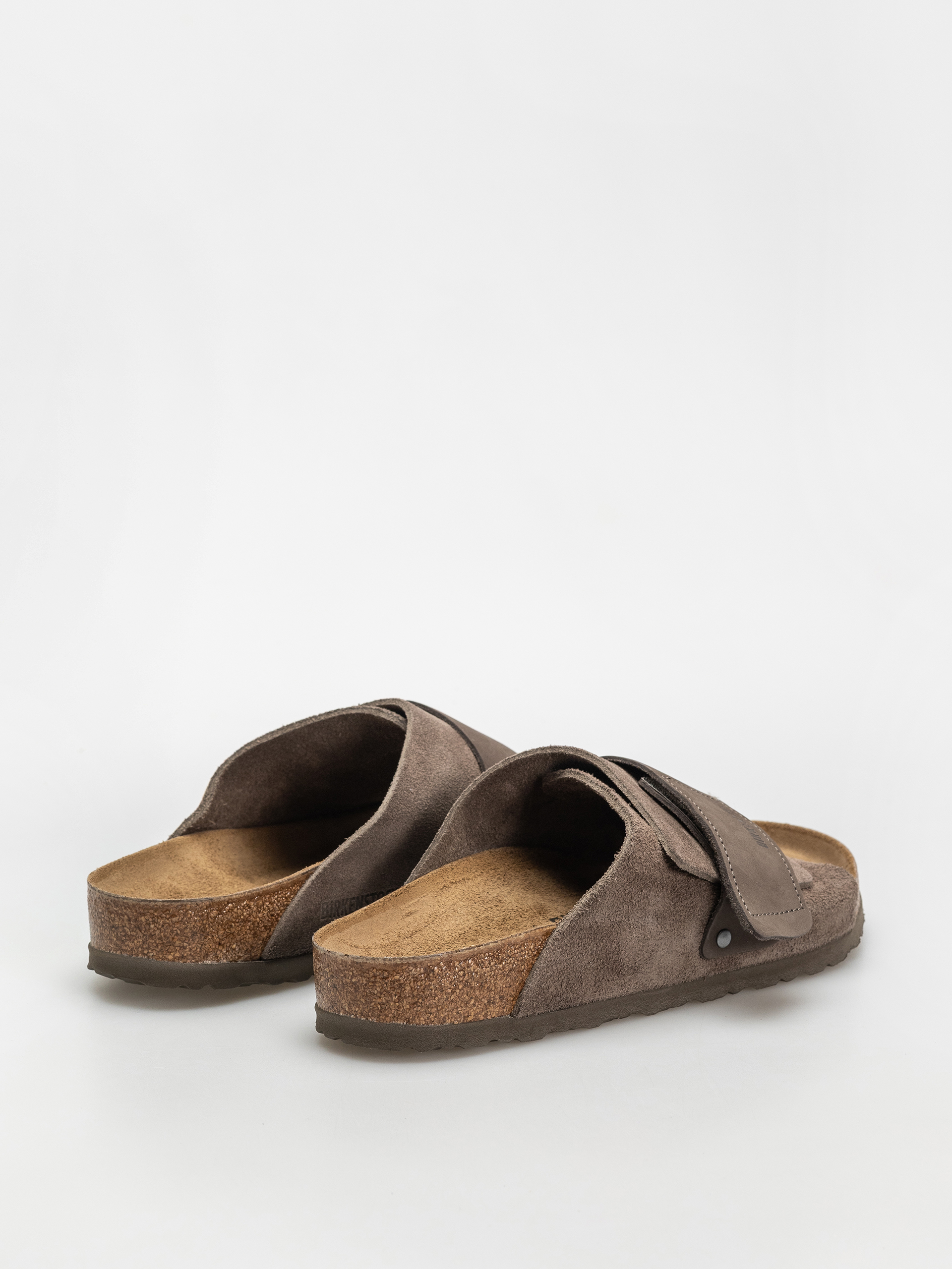 Birkenstock Kyoto Nubuck Suede Leather Regular Flip-flop papucsok (concrete gray)