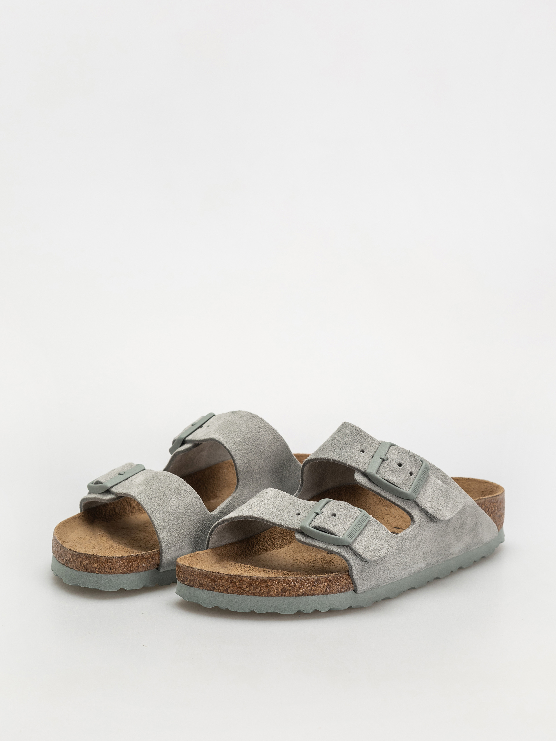 Birkenstock Arizona Suede Leather Narrow Wmn Flip-flop papucsok (pure sage)