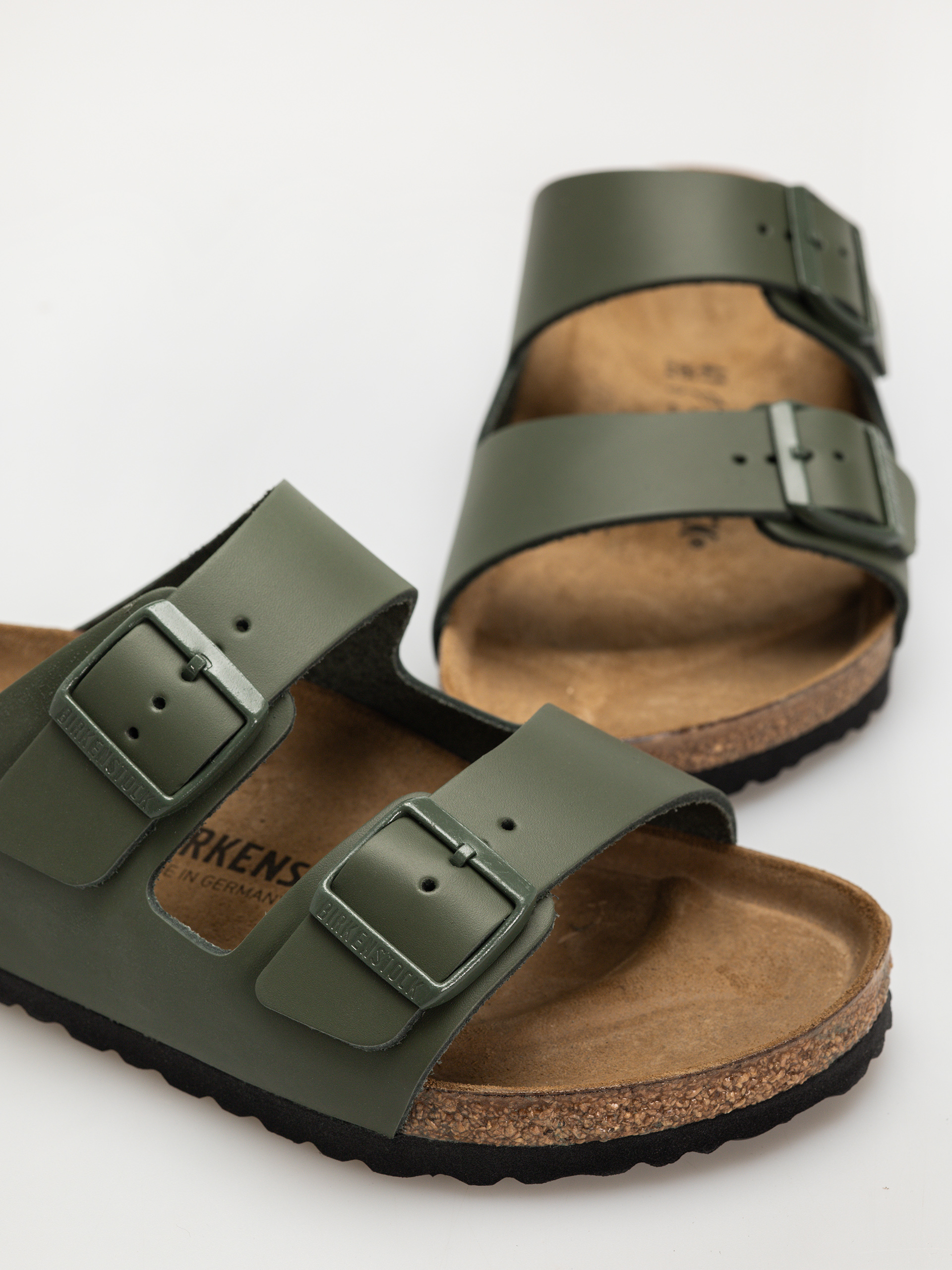 Birkenstock Arizona Natural Leather Regular Flip-flop papucsok (thyme)