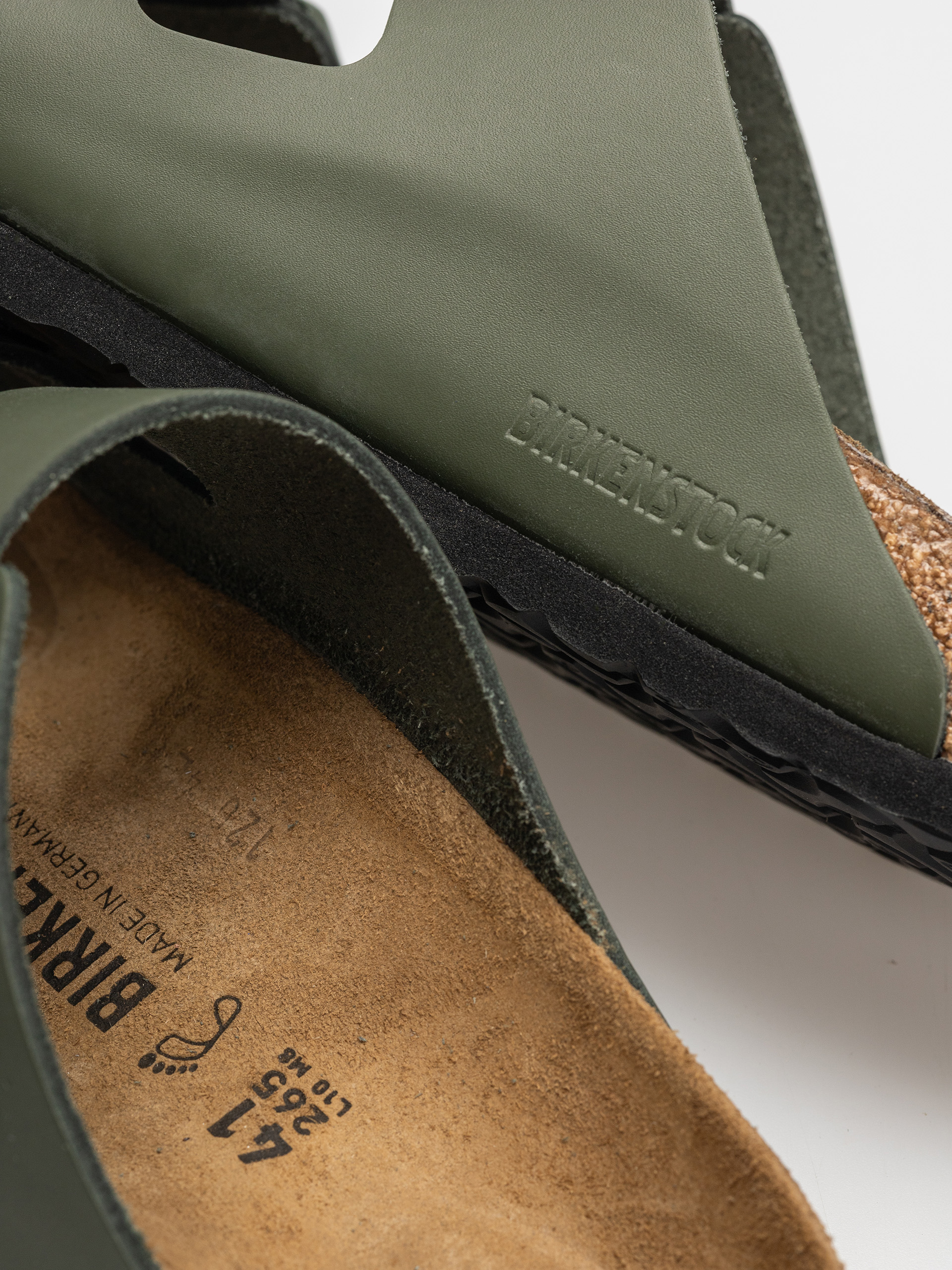 Birkenstock Arizona Natural Leather Regular Flip-flop papucsok (thyme)