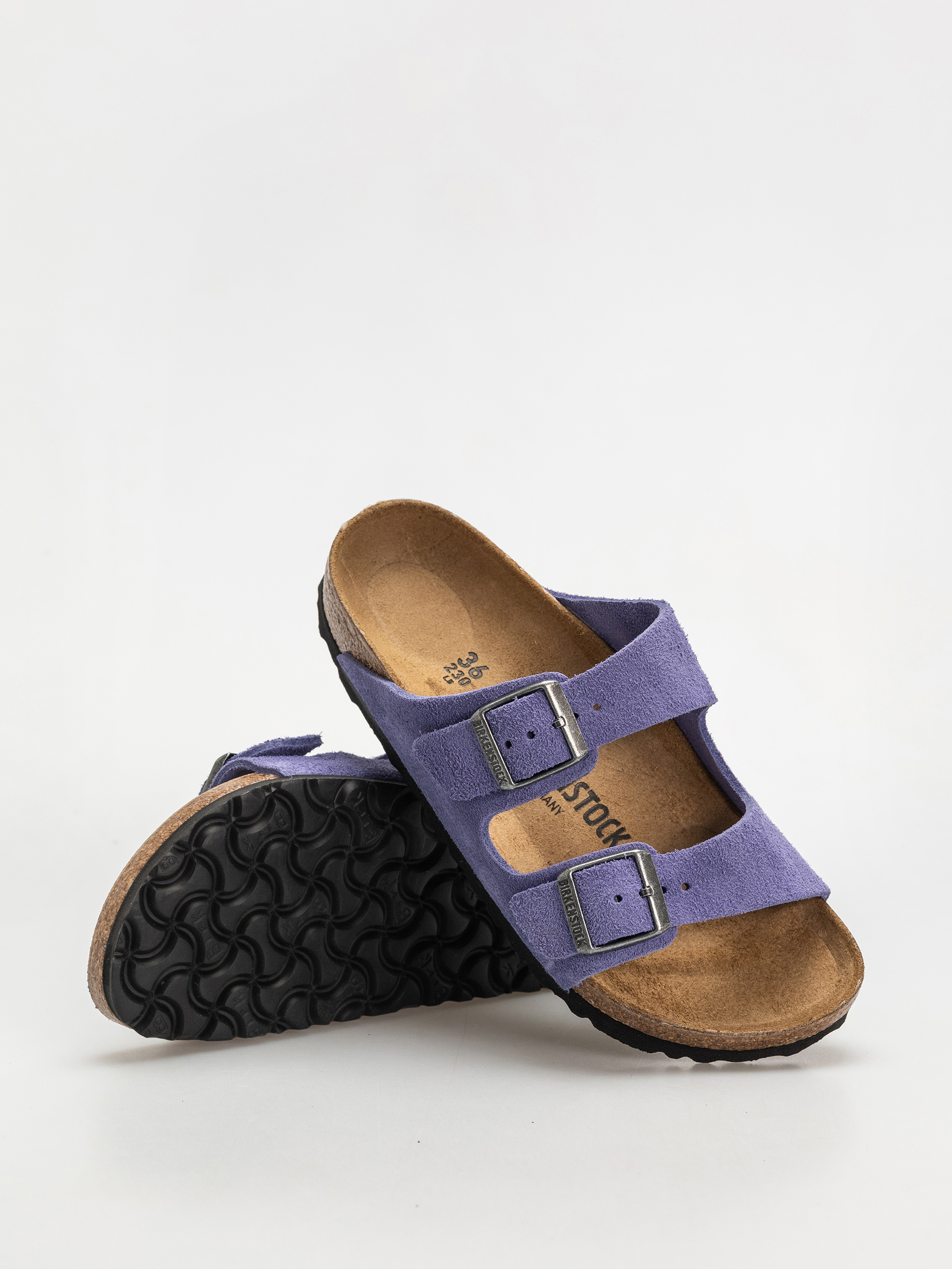 Birkenstock Arizona Suede Leather Narrow Wmn Flip-flop papucsok (purple dusk)