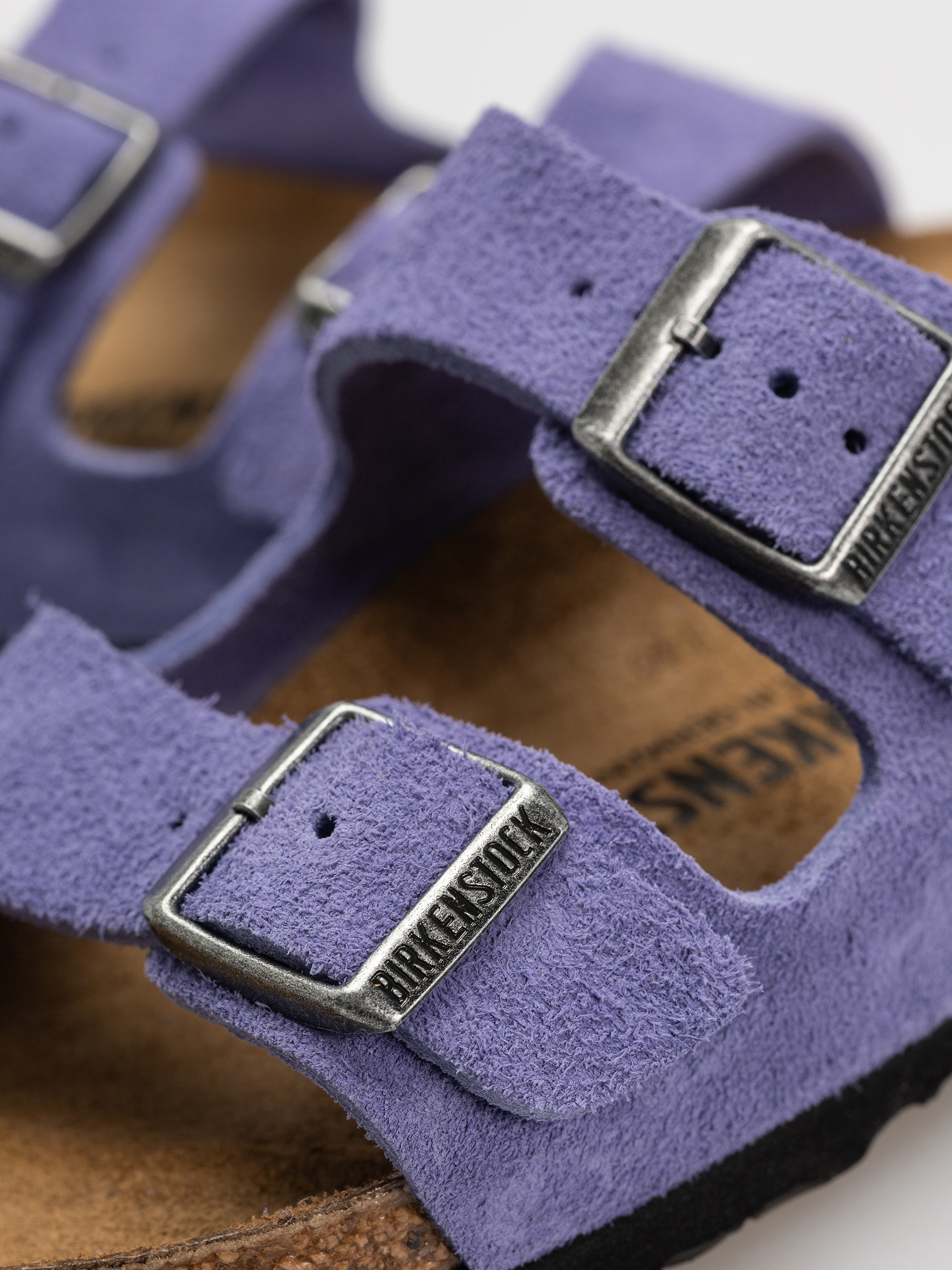 Birkenstock Arizona Suede Leather Narrow Wmn Flip-flop papucsok (purple dusk)