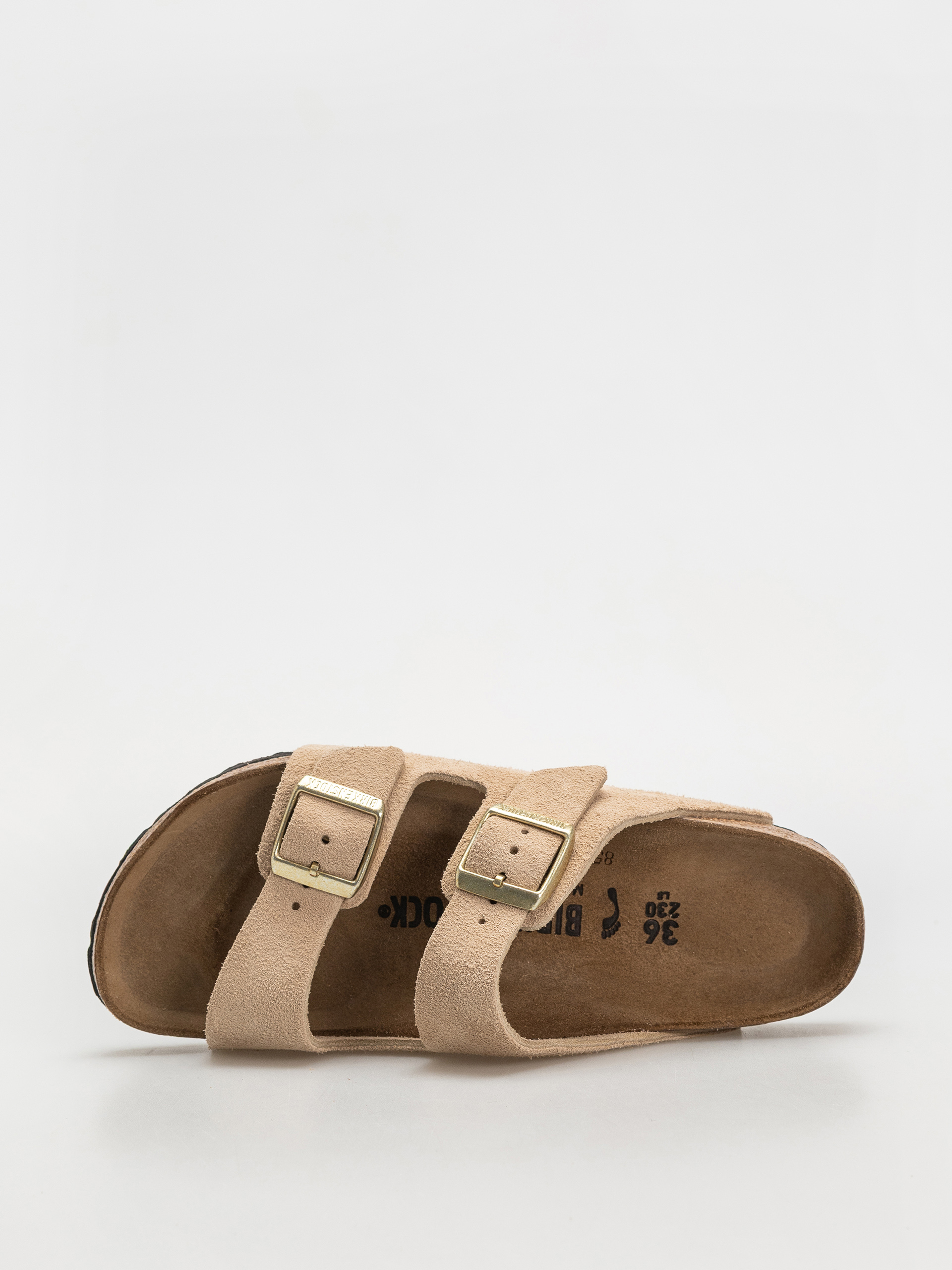 Birkenstock Arizona Suede Leather Narrow Wmn Flip-flop papucsok (sandcastle)
