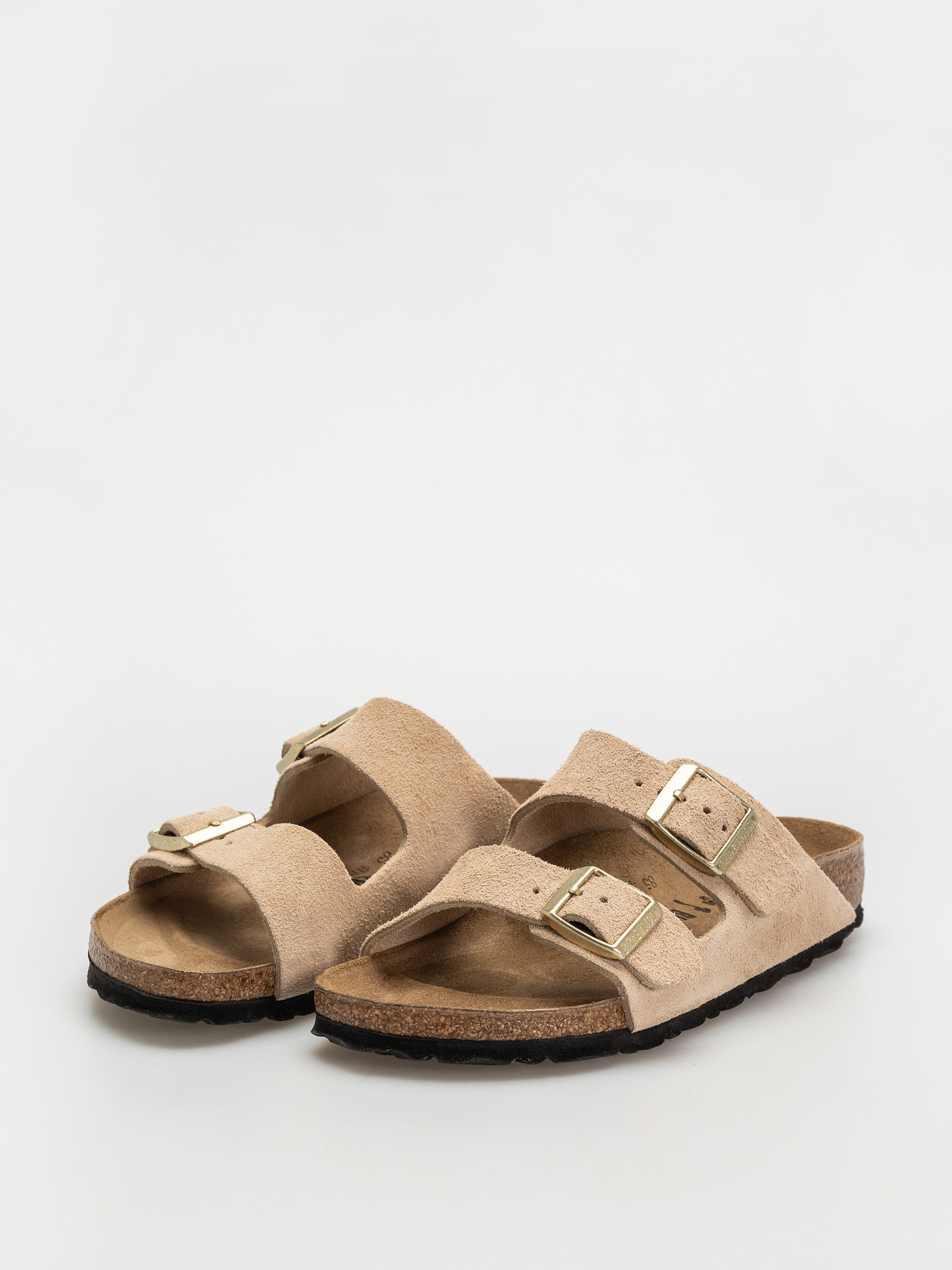 Birkenstock Arizona Suede Leather Narrow Wmn Flip-flop papucsok (sandcastle)