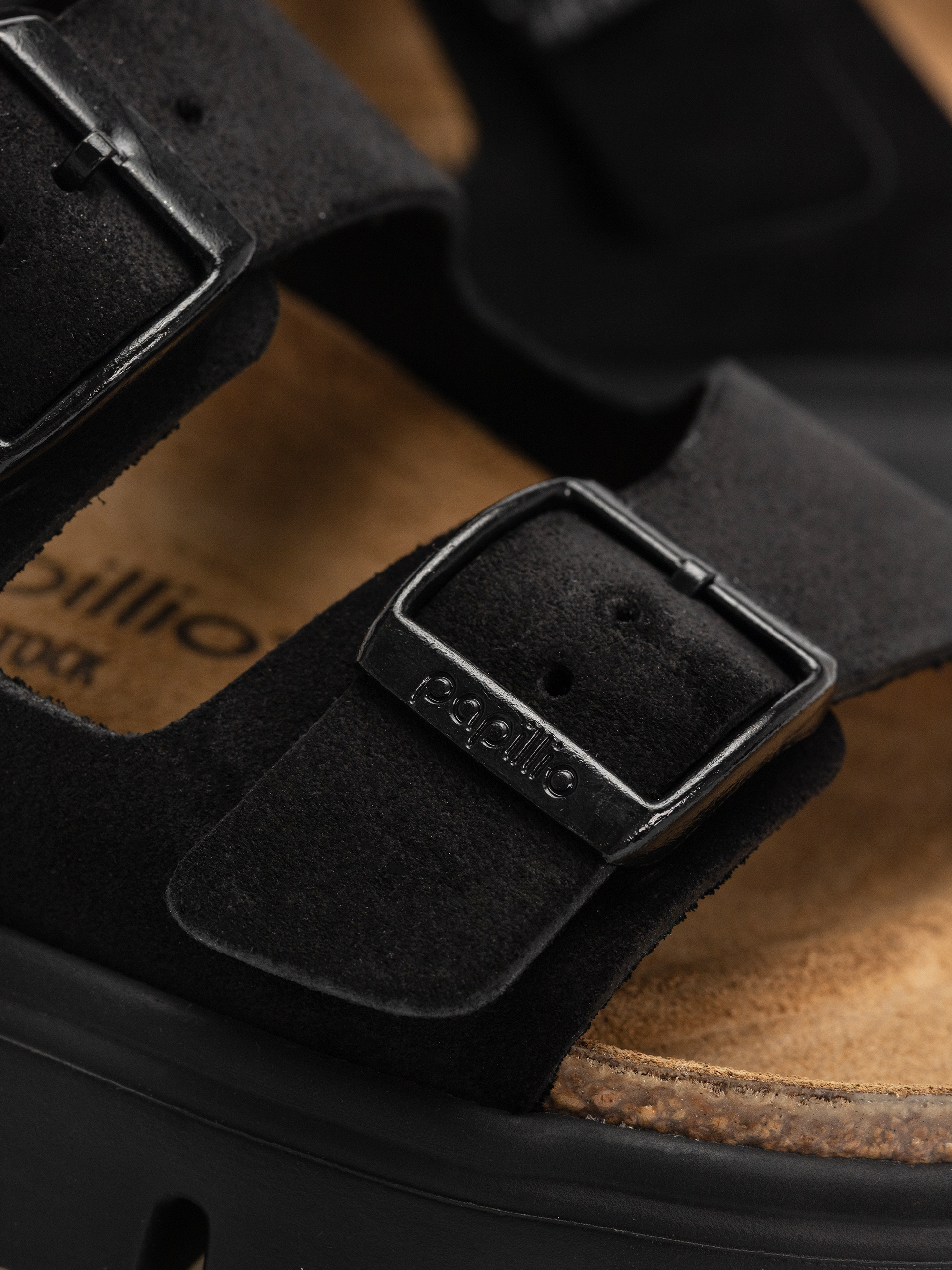 Birkenstock Arizona Chunky Suede Narrow Wmn Flip-flop papucsok (black/black)