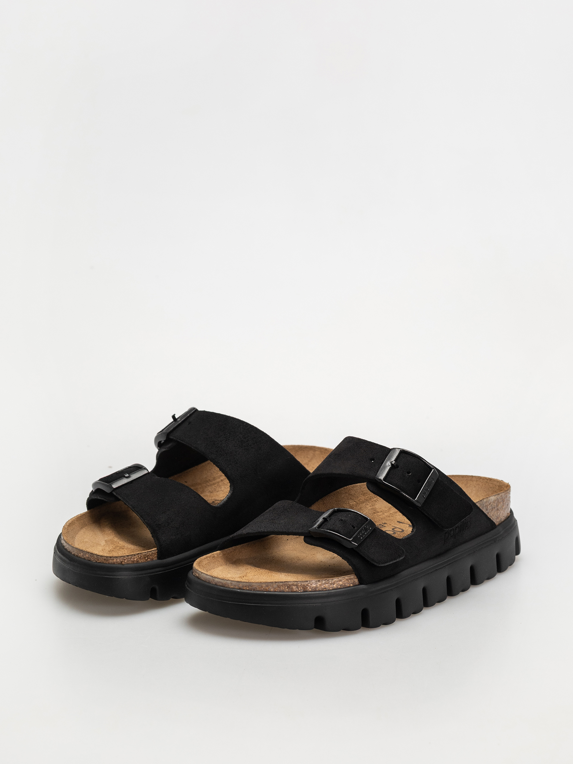 Birkenstock Arizona Chunky Suede Narrow Wmn Flip-flop papucsok (black/black)