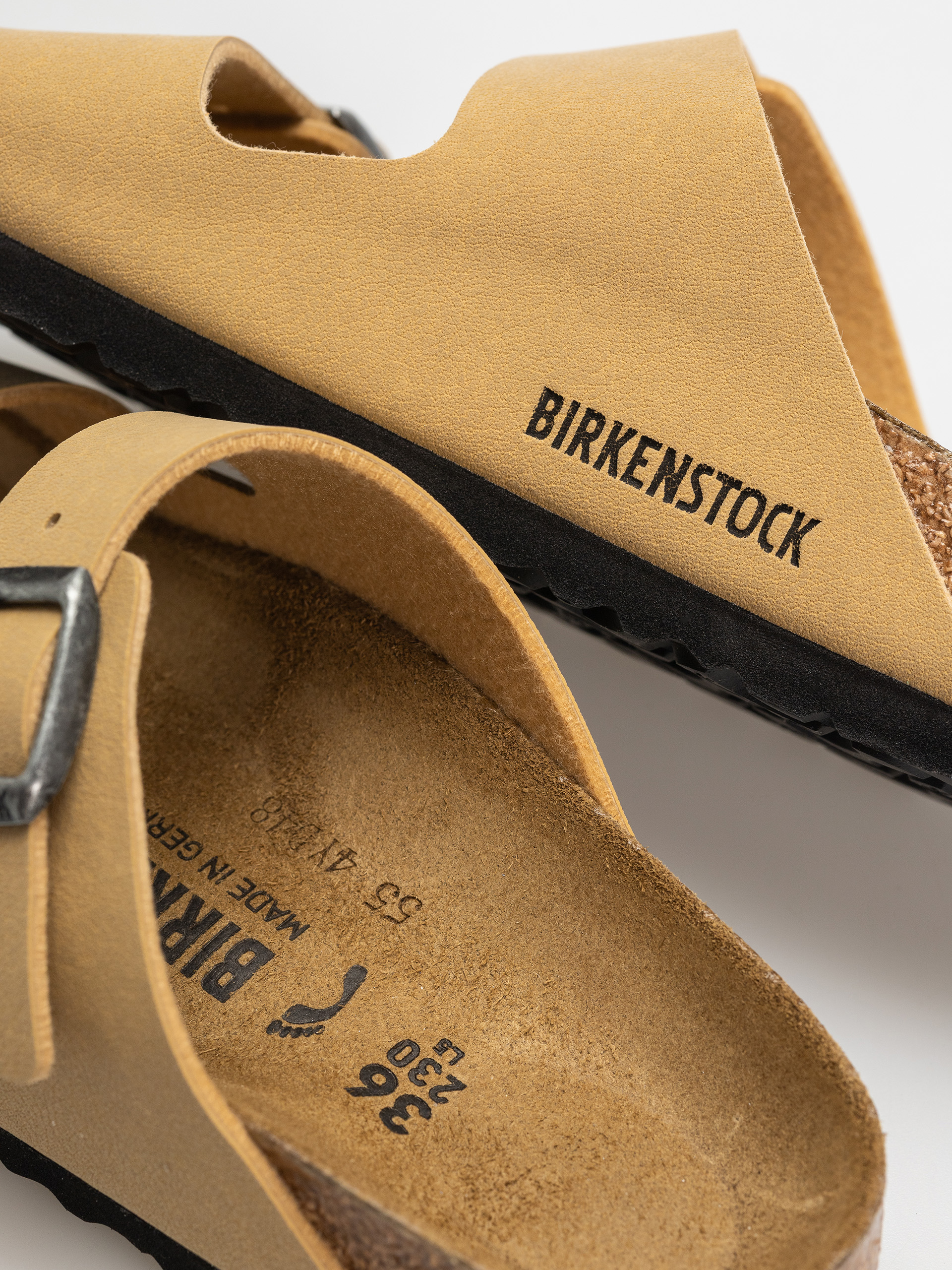 Birkenstock Arizona Birkibuc Narrow Wmn Flip-flop papucsok (latte cream)