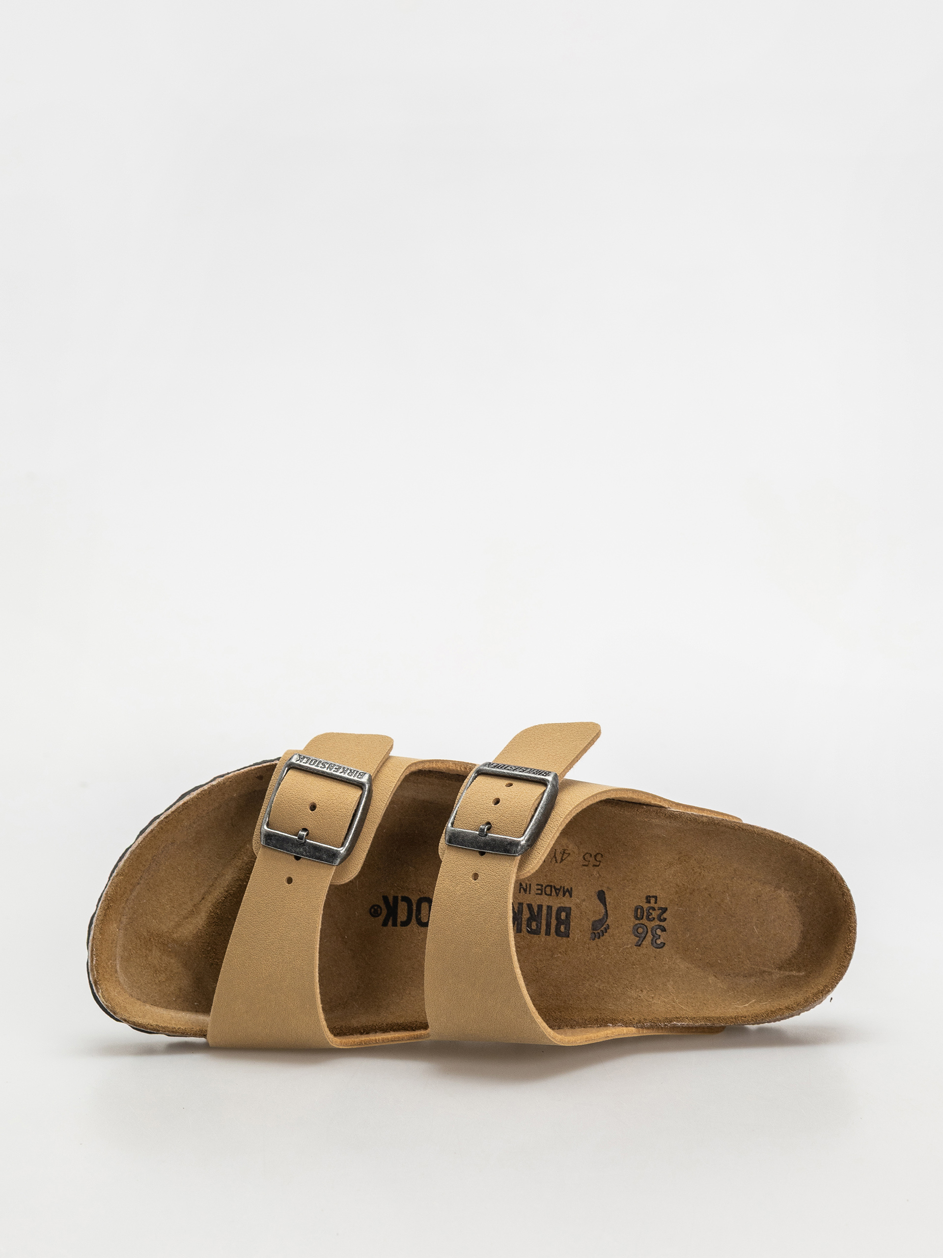 Birkenstock Arizona Birkibuc Narrow Wmn Flip-flop papucsok (latte cream)