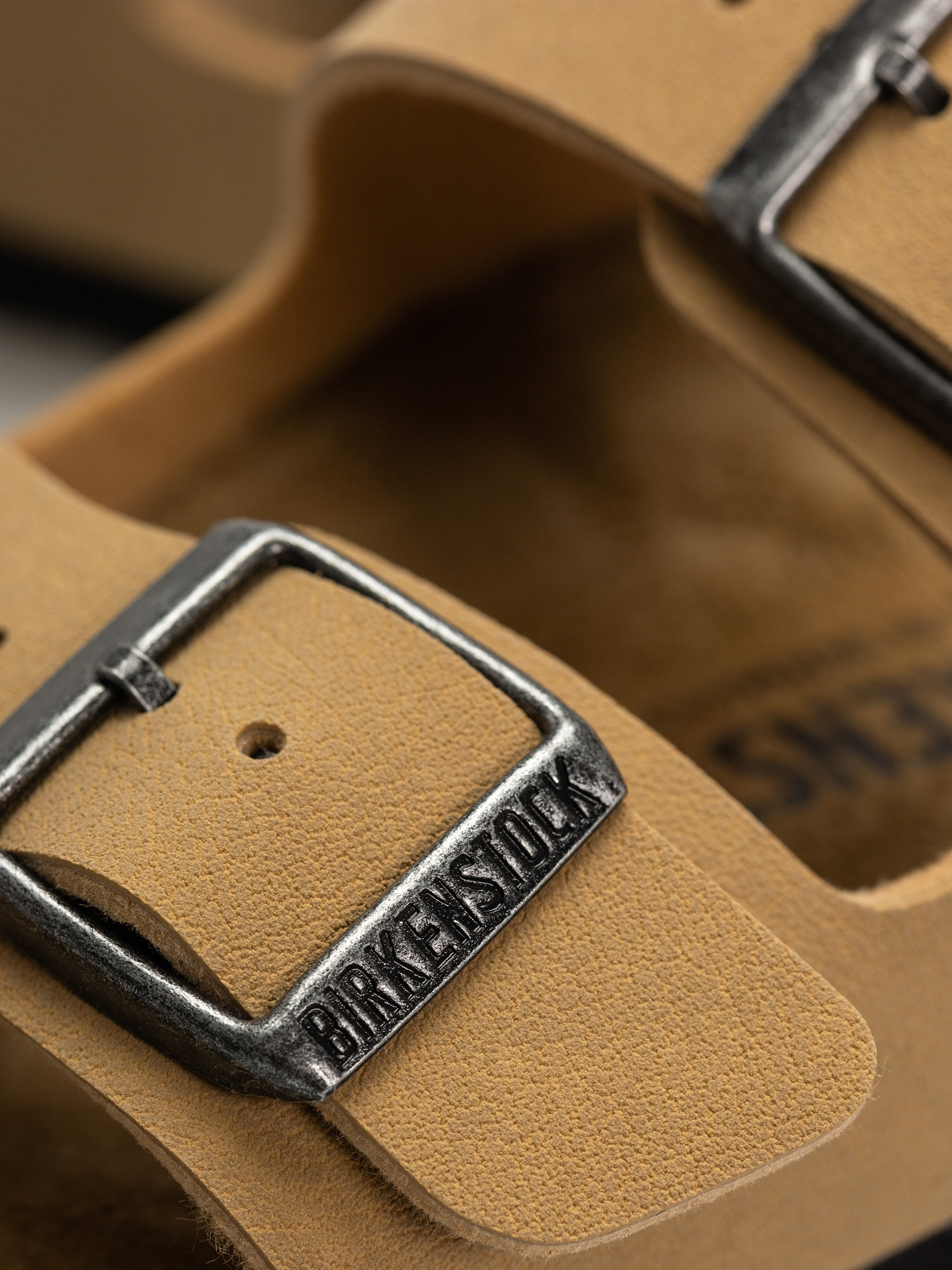 Birkenstock Arizona Birkibuc Narrow Wmn Flip-flop papucsok (latte cream)