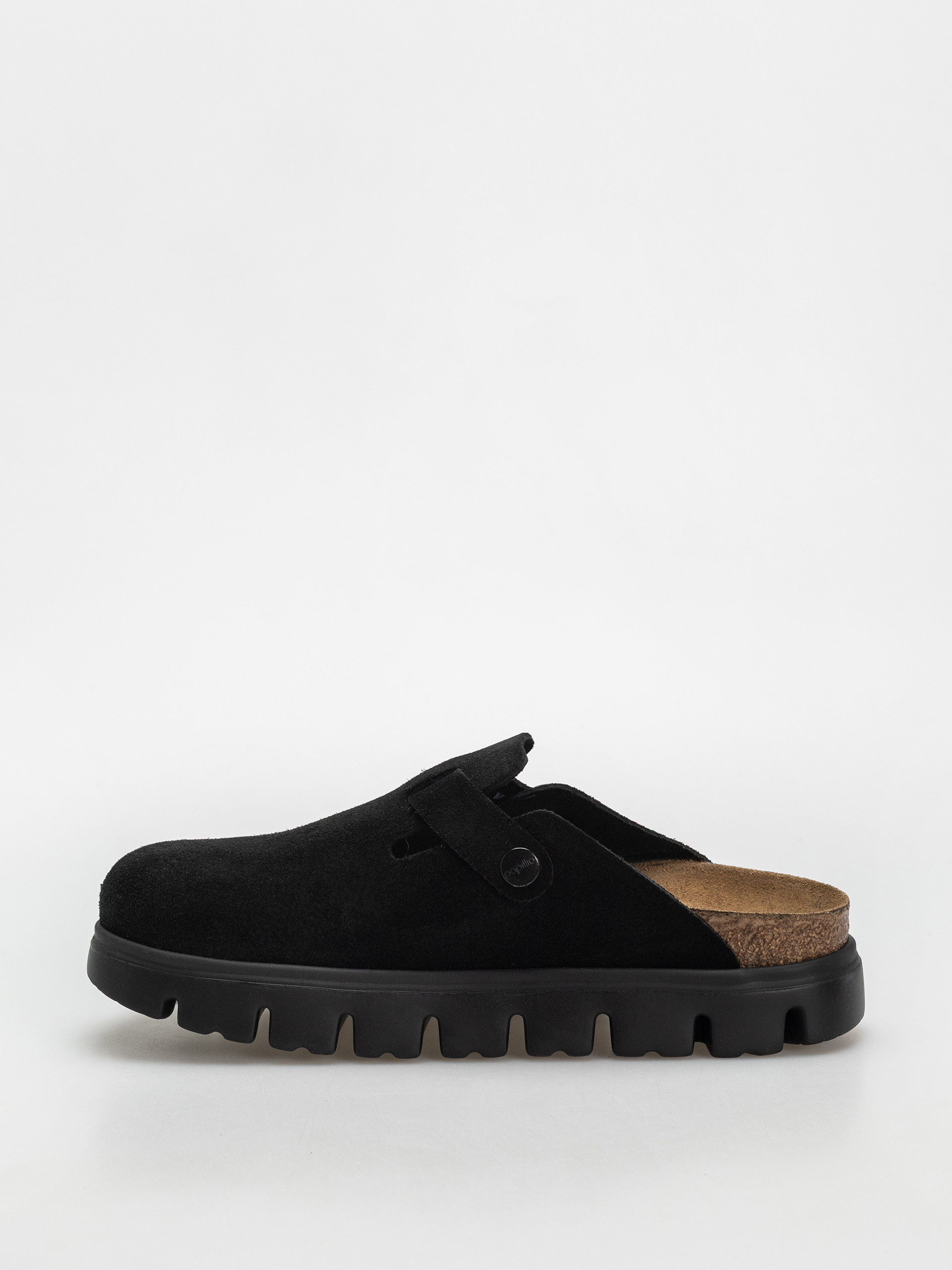 Flip-flop papucsok Birkenstock Boston Chunky Suede Narrow Wmn (black/black)