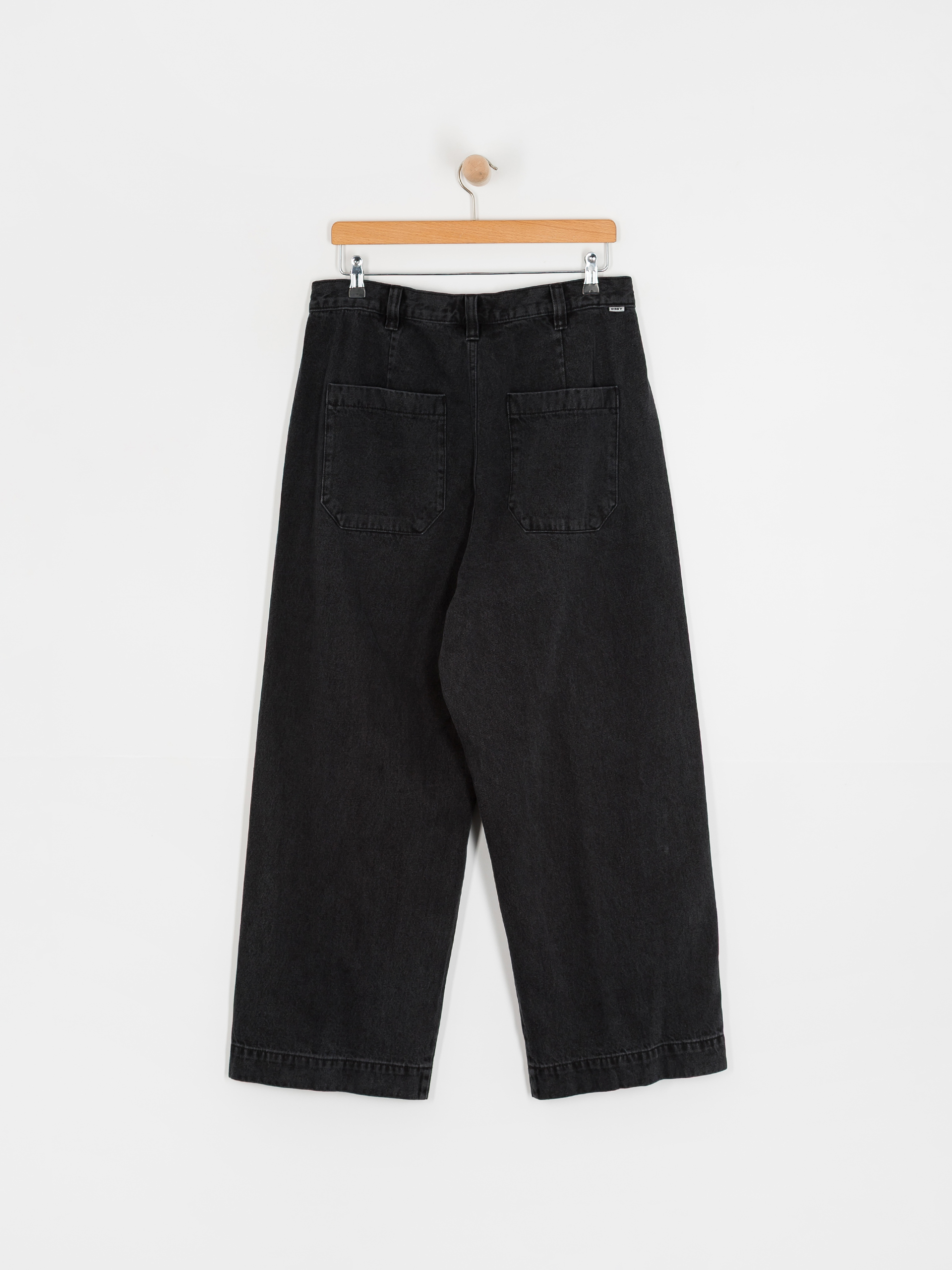 OBEY Oliver Denim Pleated Kisnadrág (faded black)