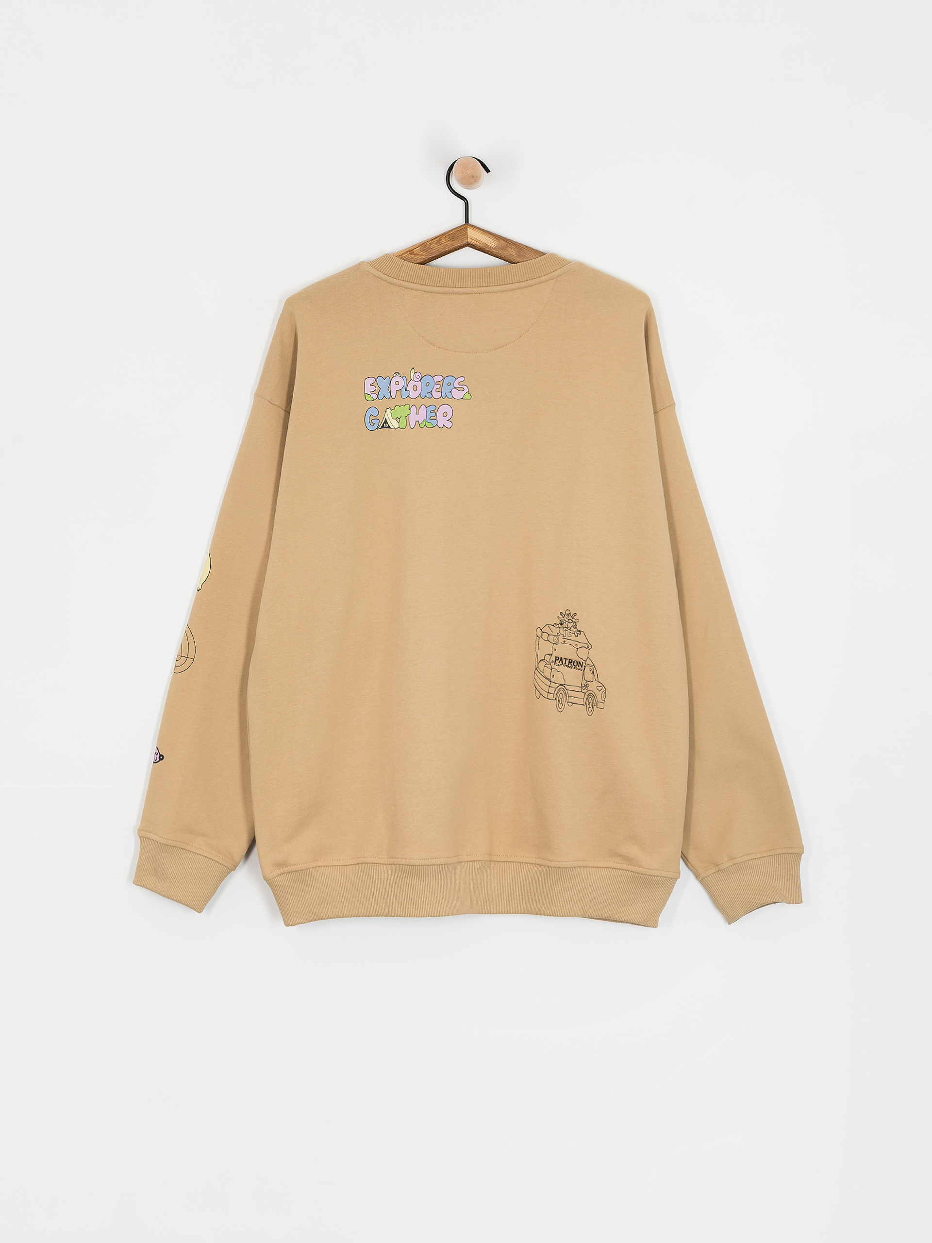 The North Face Mountain Cleanup Oversized Pulóver (khaki stone)