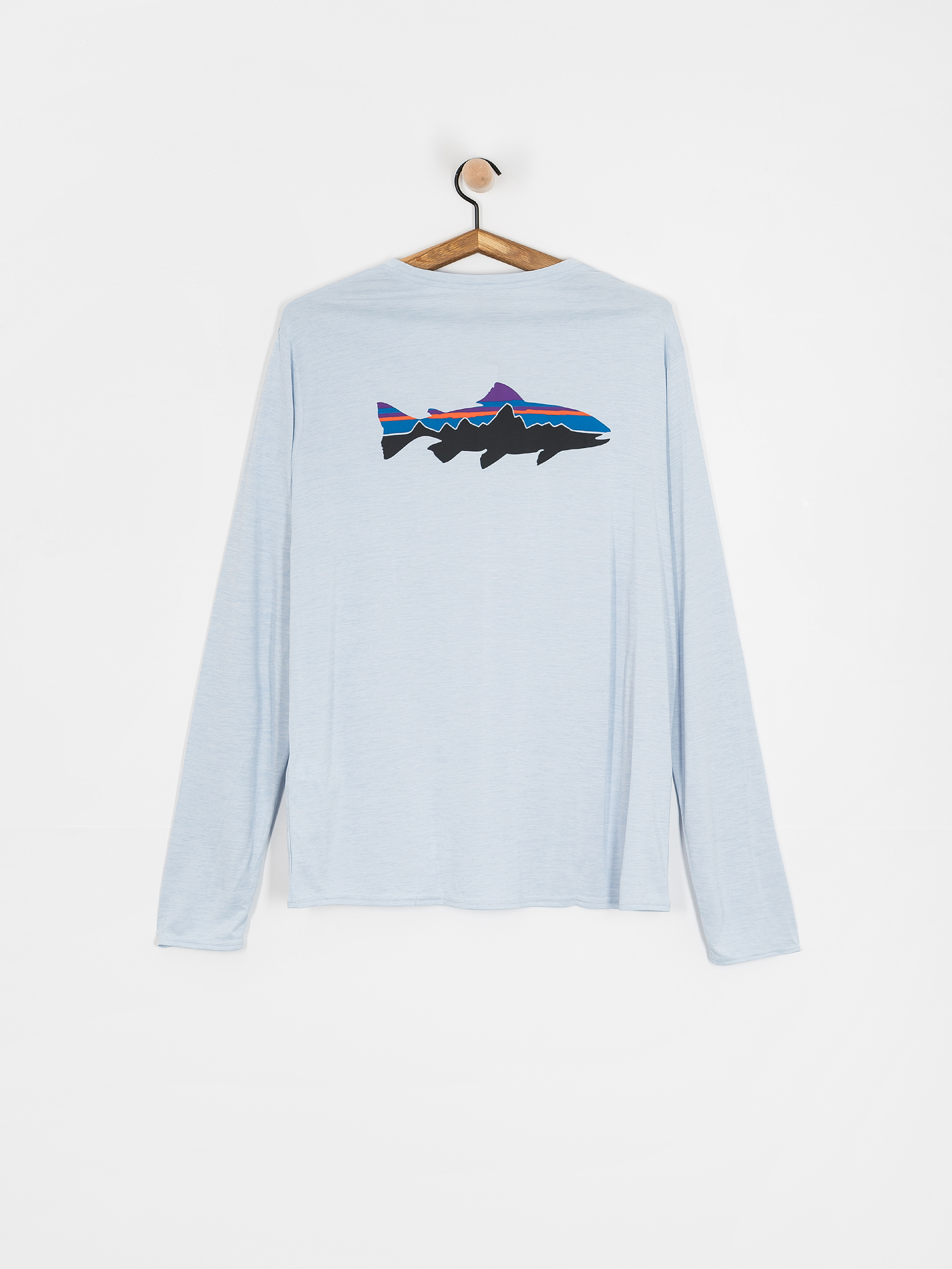 Hosszú ujjú felső Patagonia Cap Cool Daily Graphic (fitz roy trout/fleck blue)