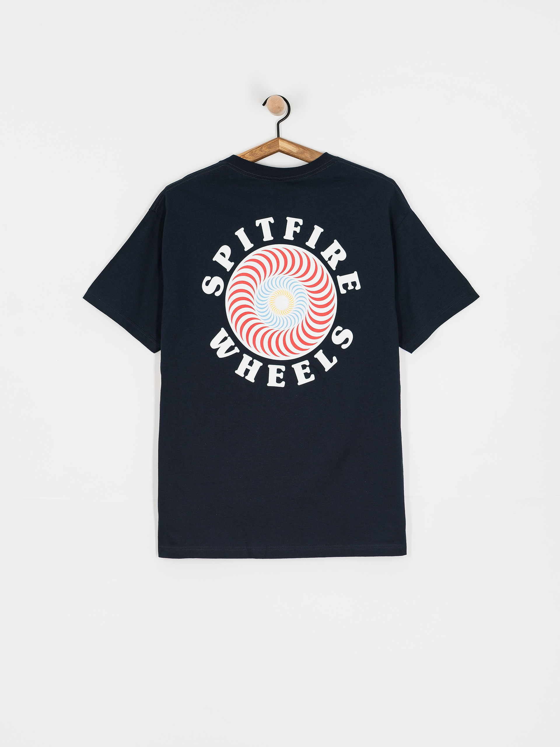 Spitfire Og Classic Fill Póló (true navy/white red yellow & blue prints)