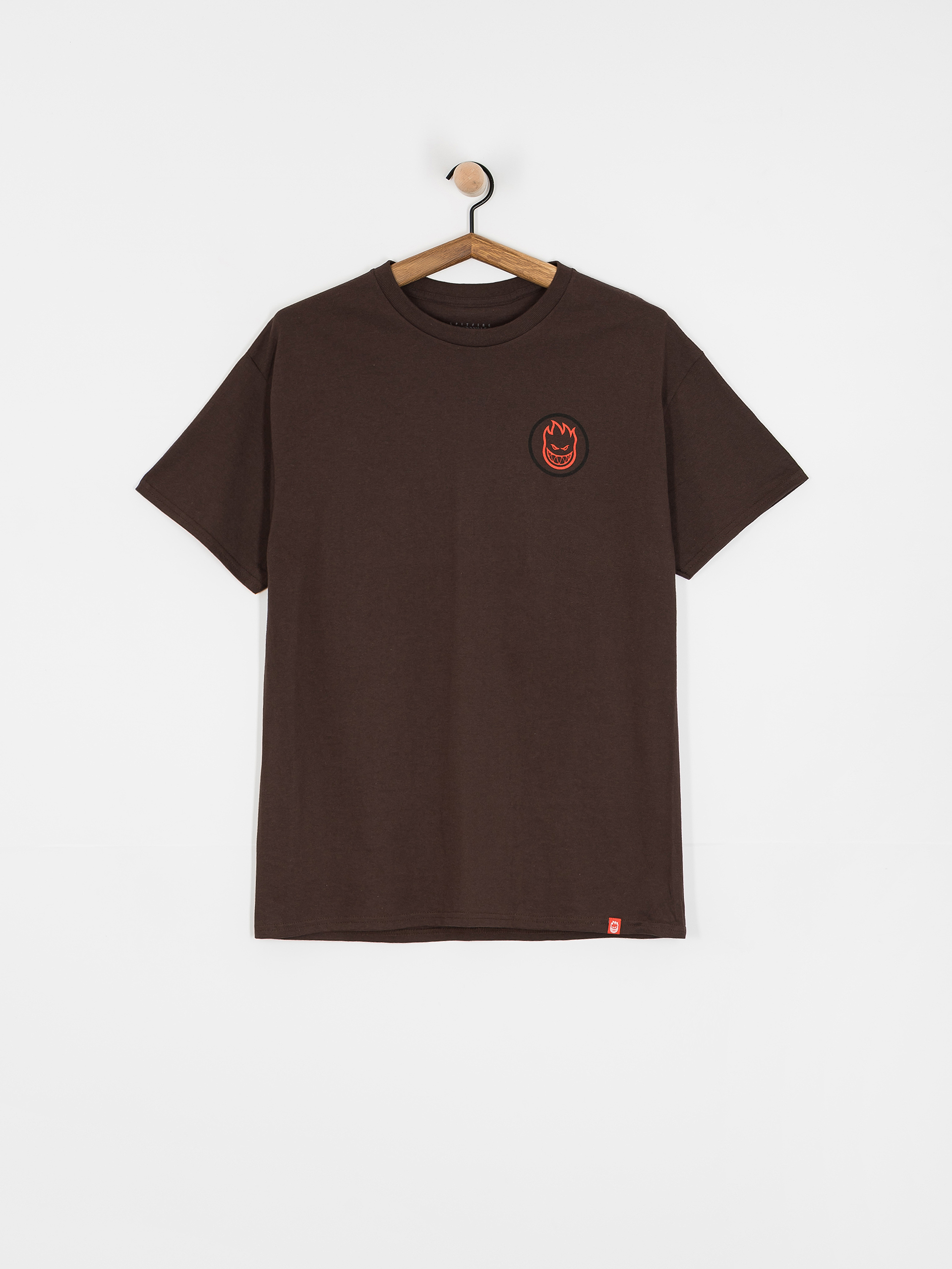 Spitfire Classic Swirl Overlay Póló (dark chocolate/red & black prints)