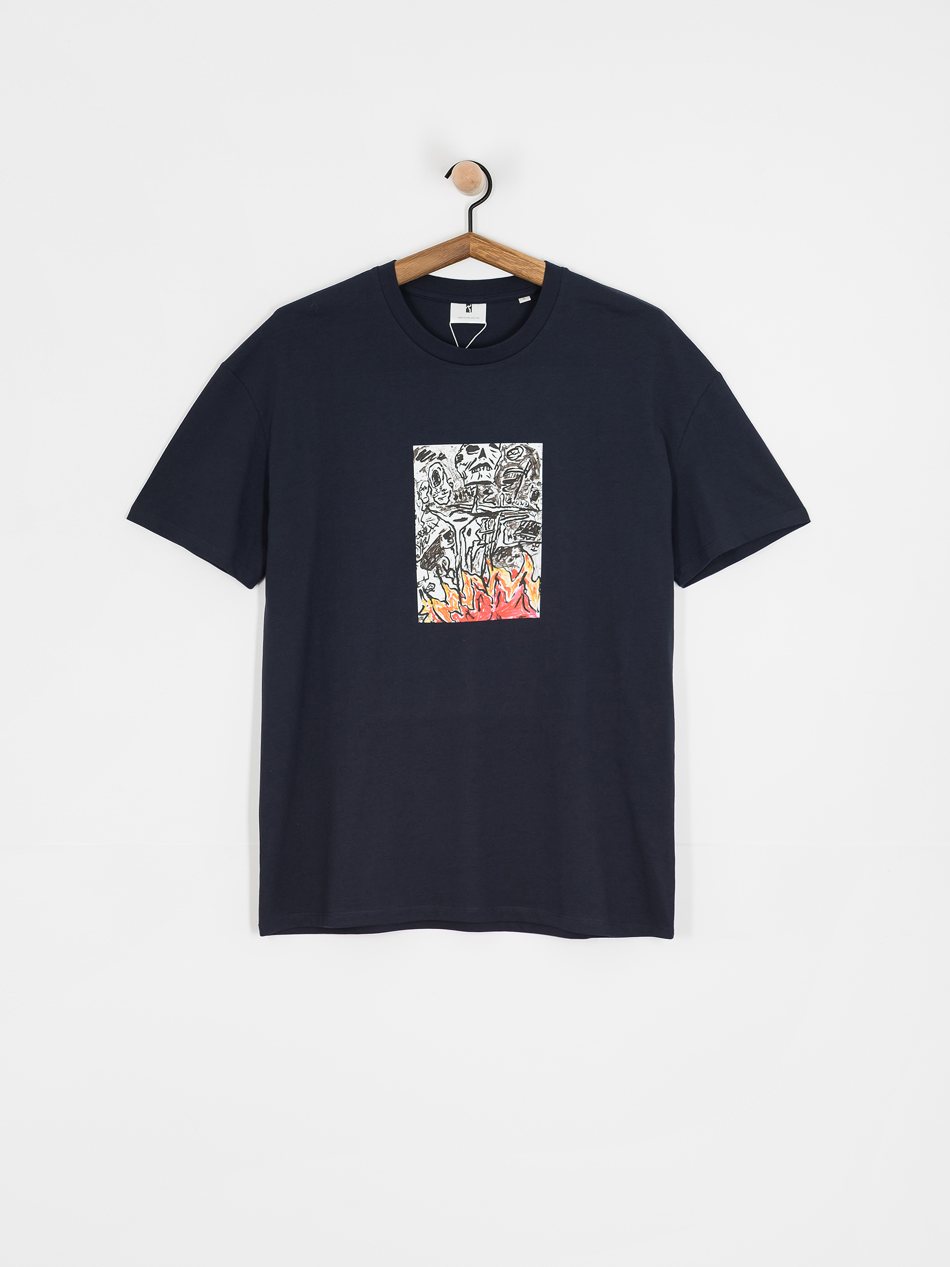 Poetic Collective Burning Skull Pu00f3lu00f3 (navy)