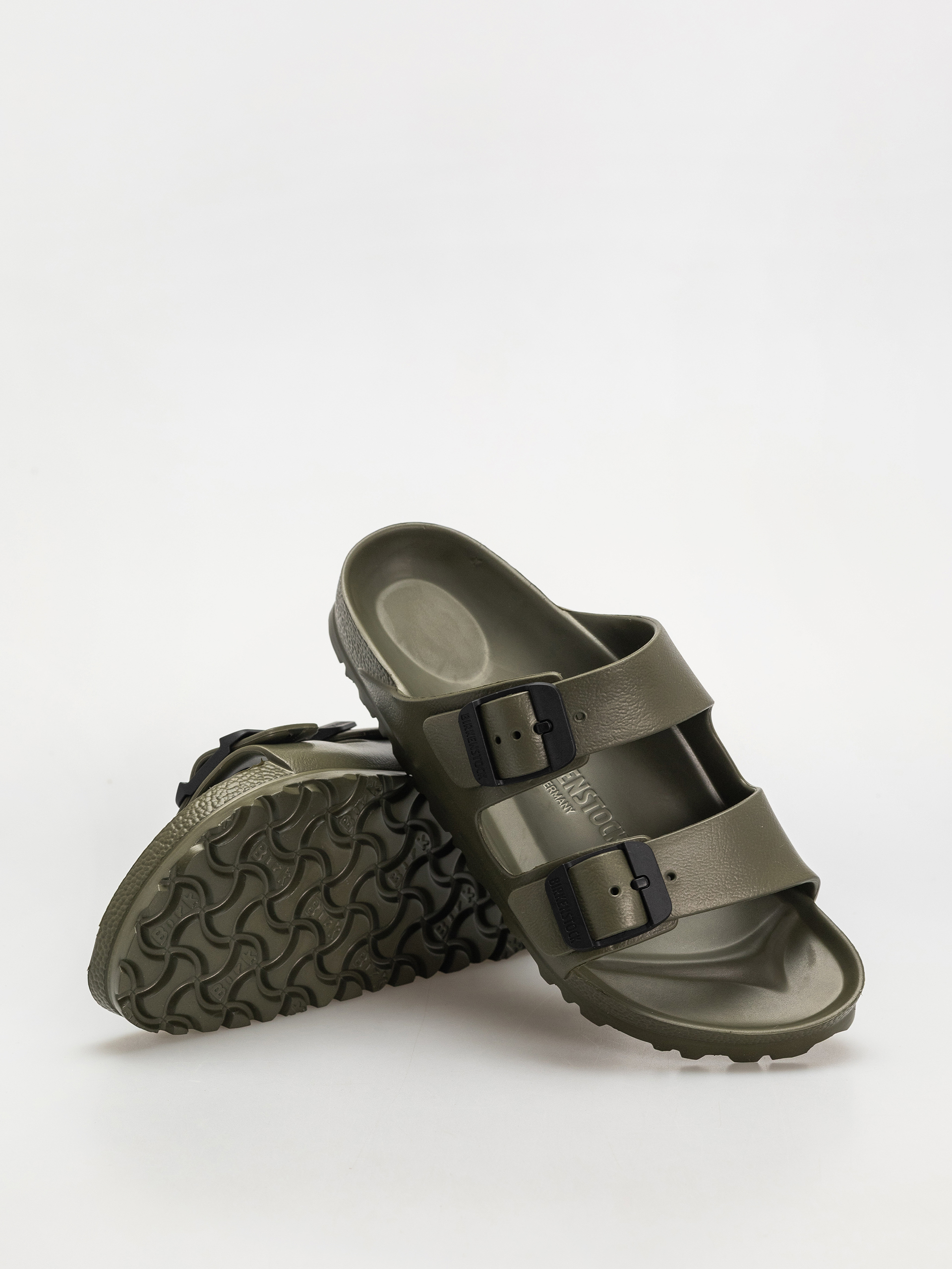Birkenstock Arizona Stealth Buckle EVA Narrow Wmn Flip-flop papucsok (khaki/black)