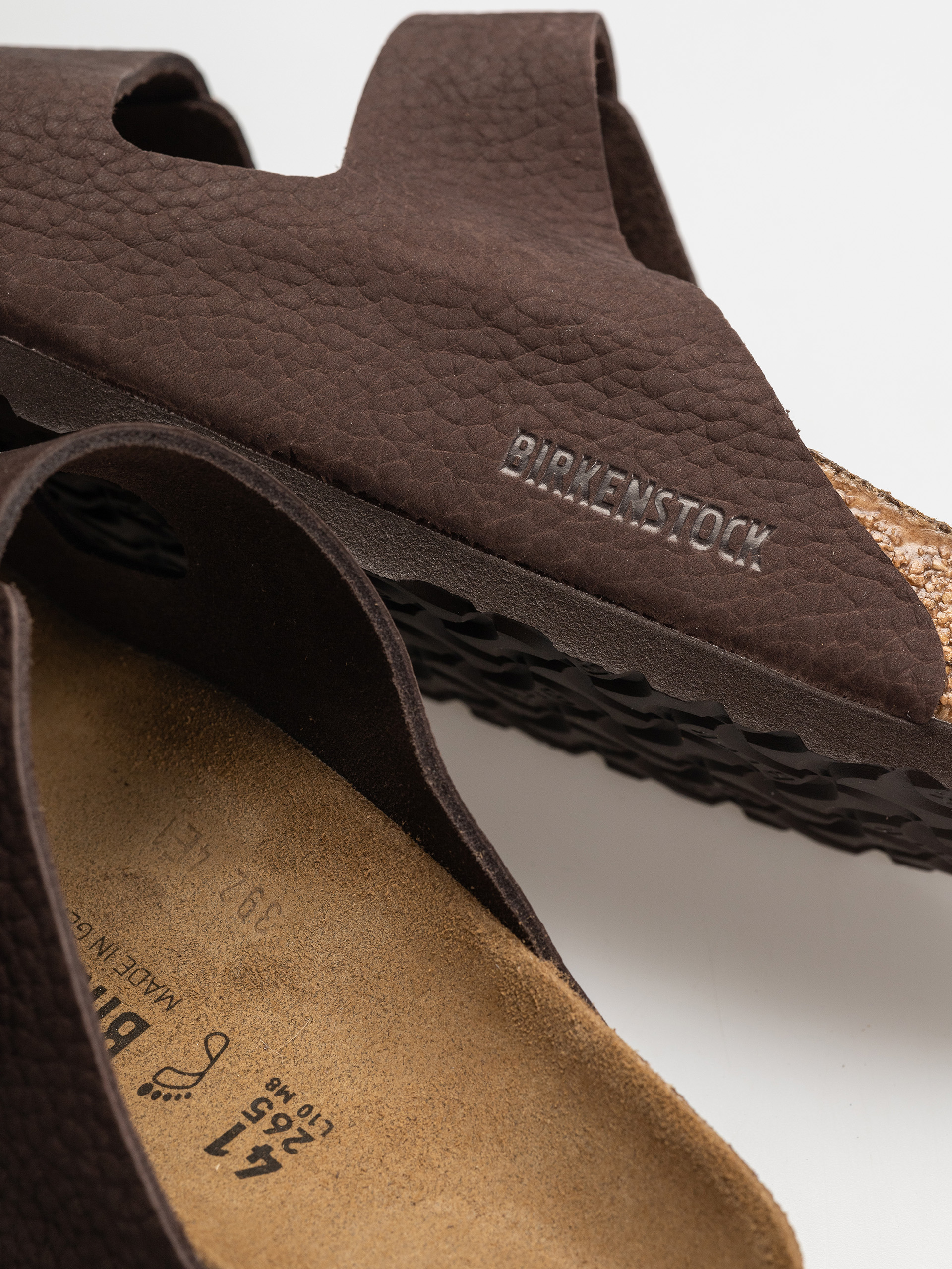 Flip-flop papucsok Birkenstock Arizona Nubuck Leather Regular (desert buck roast)