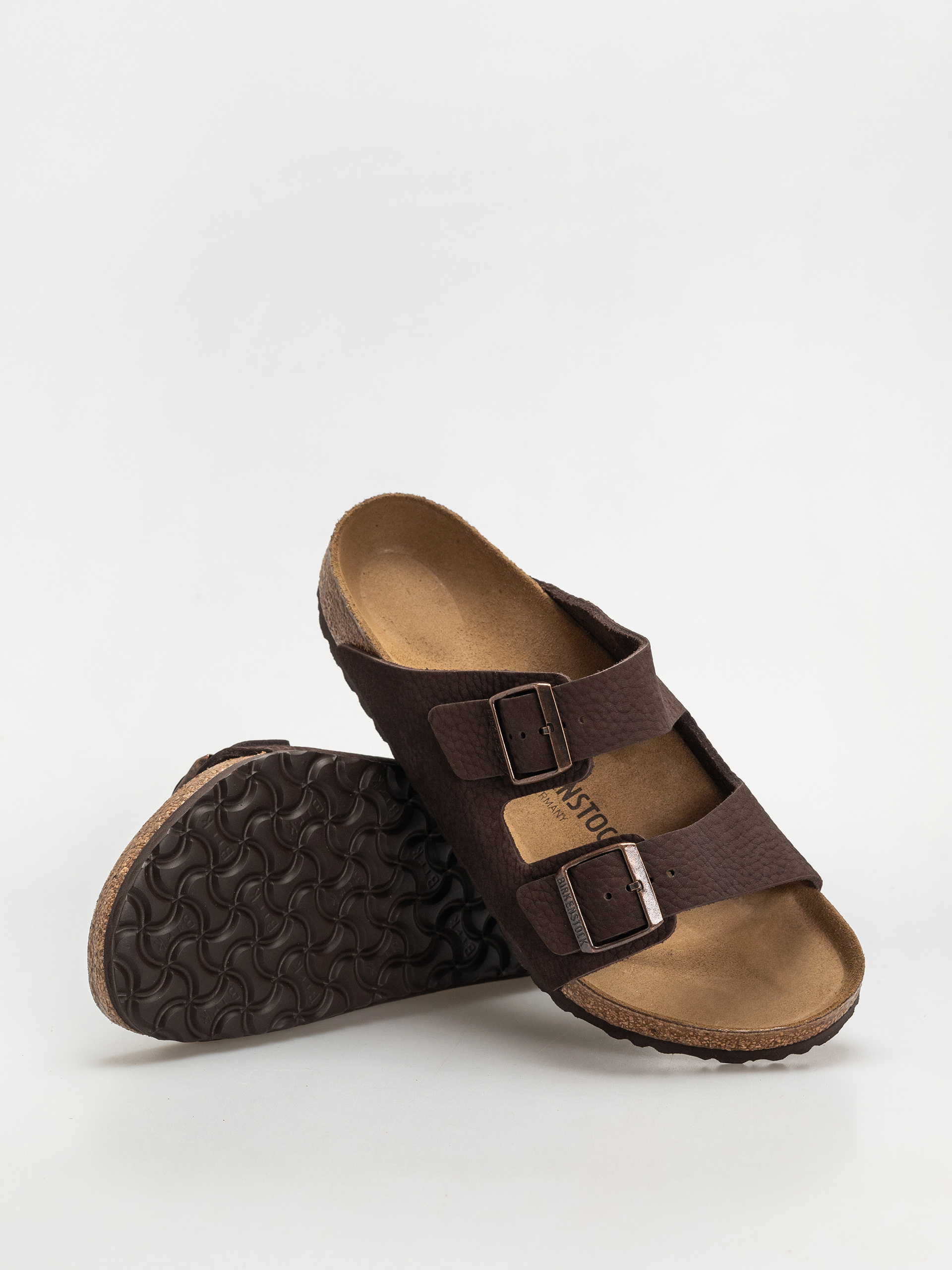 Flip-flop papucsok Birkenstock Arizona Nubuck Leather Regular (desert buck roast)