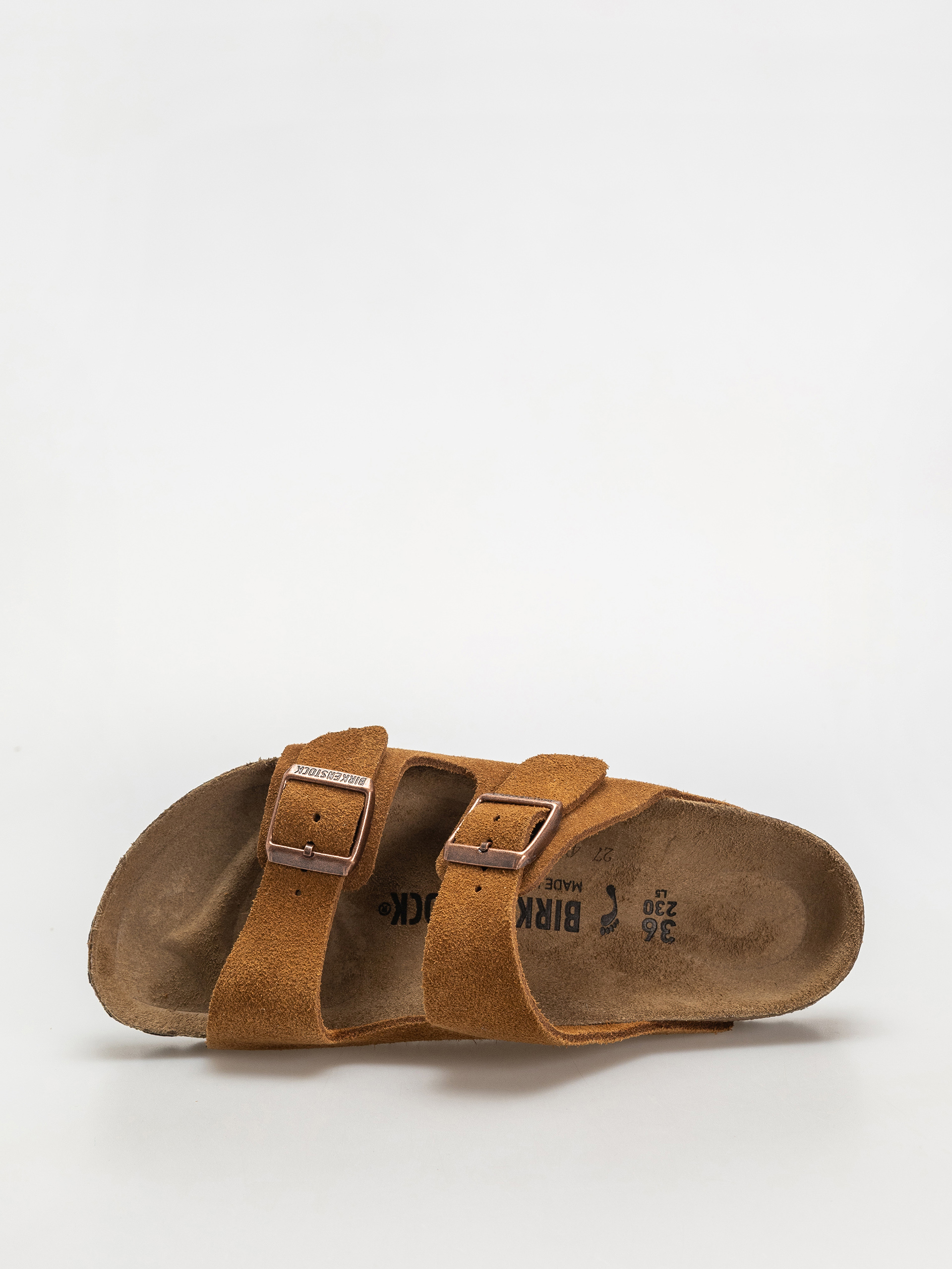Flip-flop papucsok Birkenstock Arizona Suede Leather Narrow Wmn (mink)