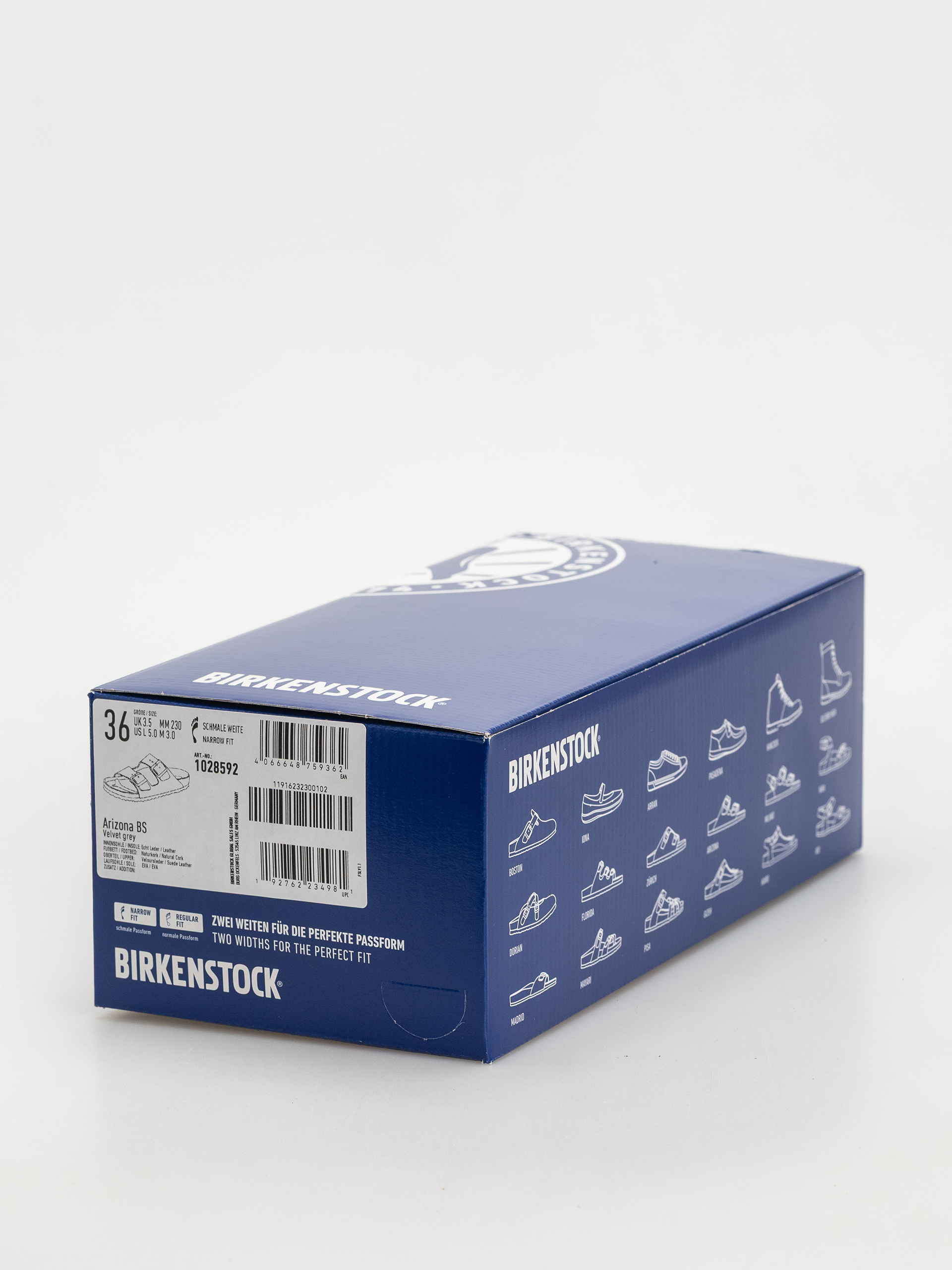 Flip-flop papucsok Birkenstock Arizona Suede Leather Narrow Wmn (velvet grey)