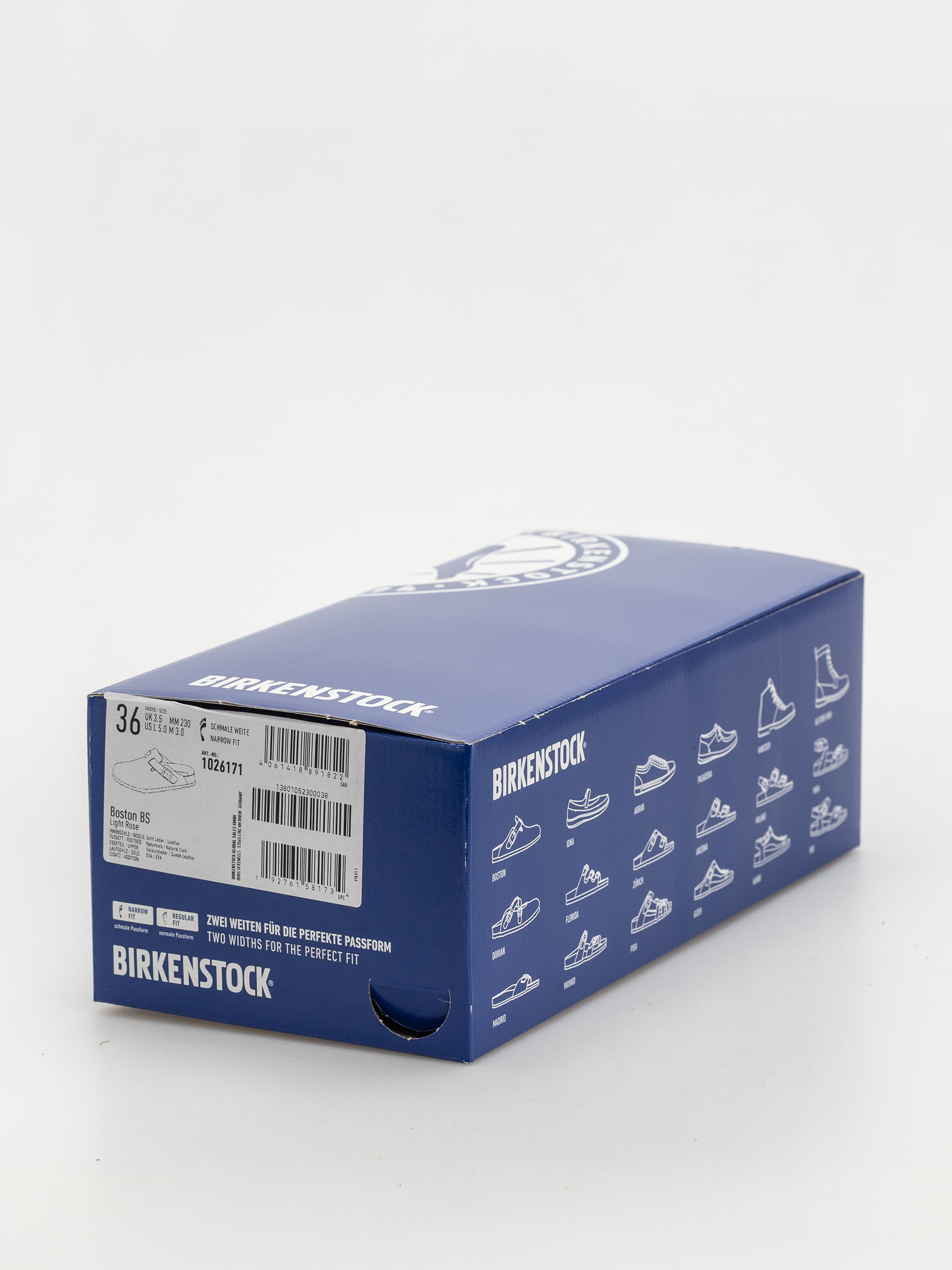 Flip-flop papucsok Birkenstock Boston Suede Leather Narrow Wmn (light rose)