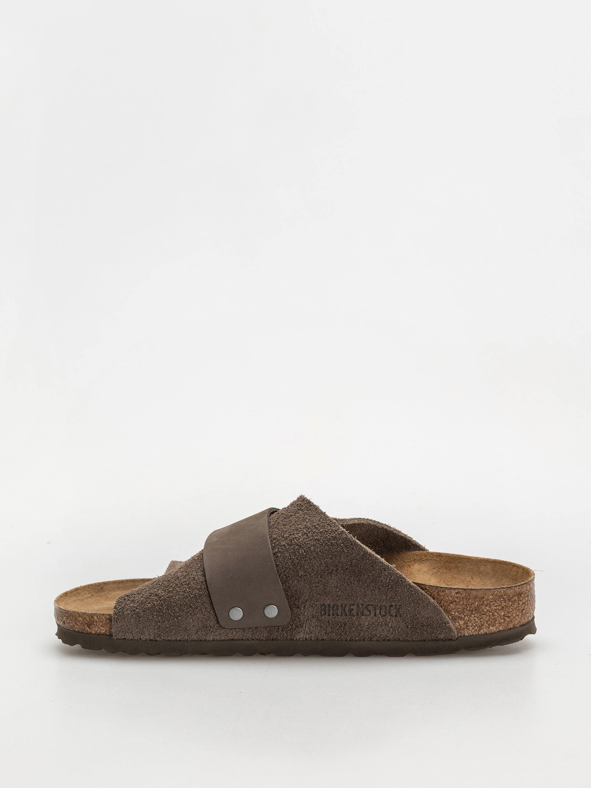 Flip-flop papucsok Birkenstock Kyoto Nubuck Suede Leather Narrow Wmn (concrete gray)