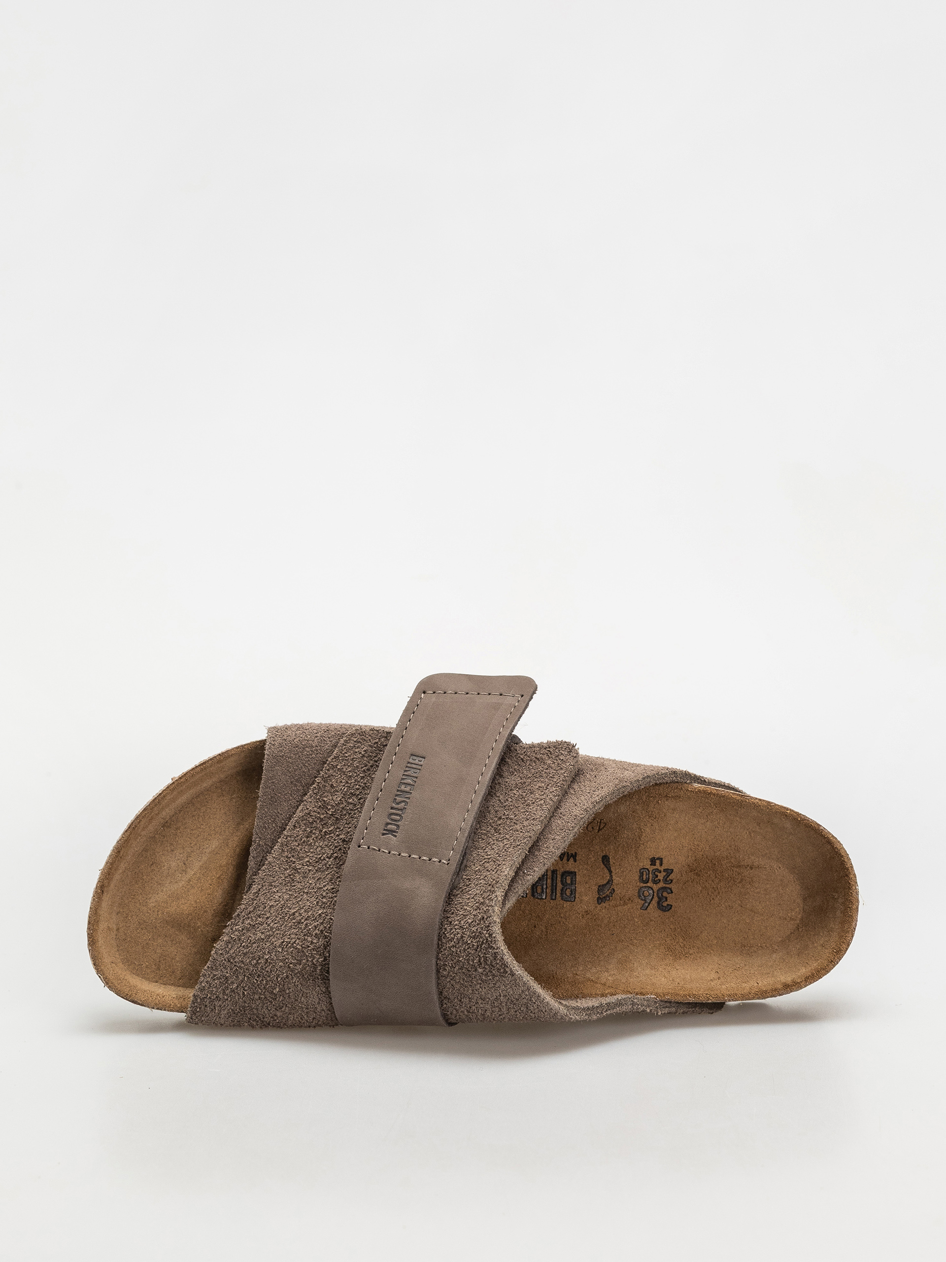 Flip-flop papucsok Birkenstock Kyoto Nubuck Suede Leather Narrow Wmn (concrete gray)