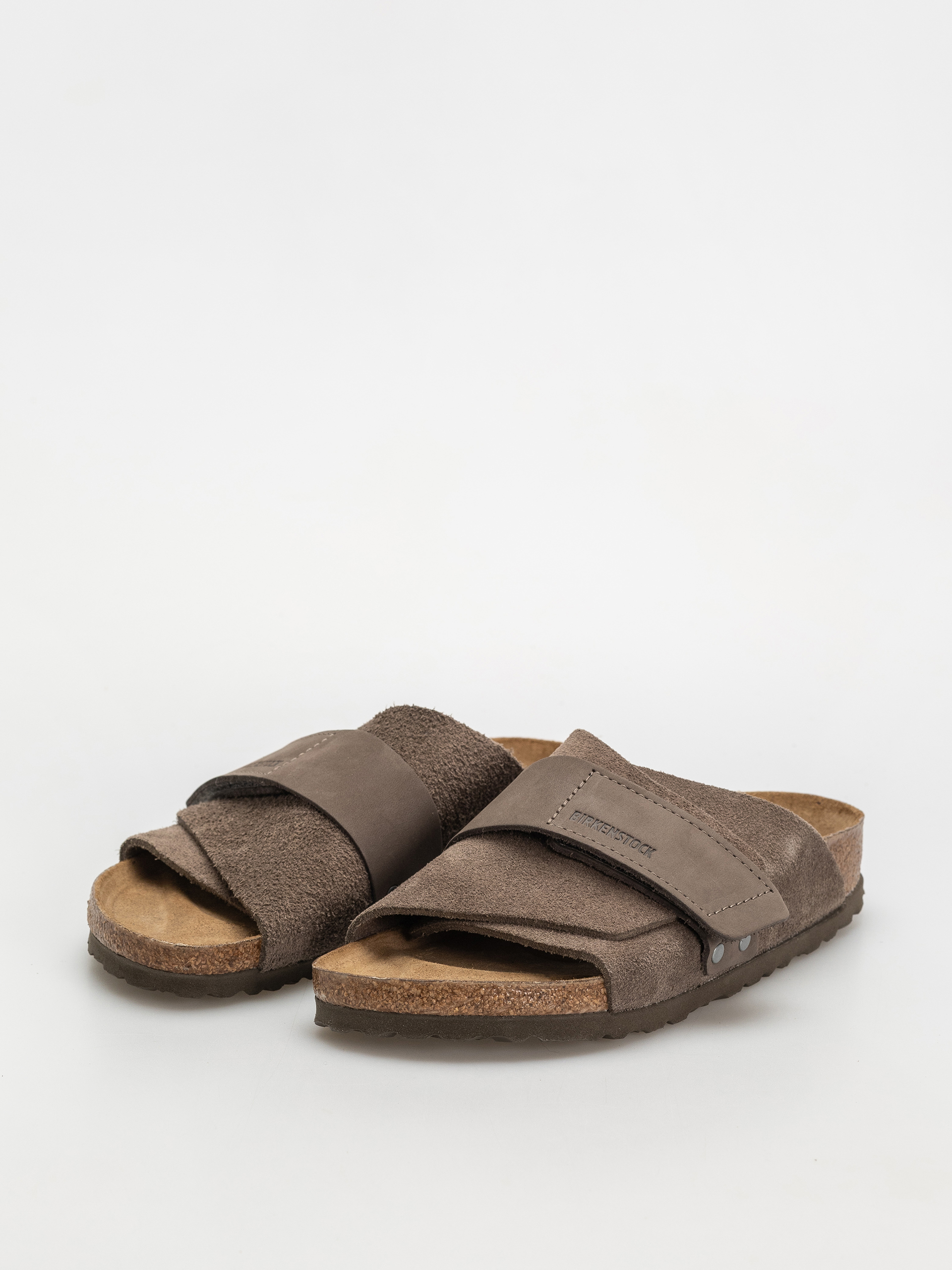 Flip-flop papucsok Birkenstock Kyoto Nubuck Suede Leather Narrow Wmn (concrete gray)