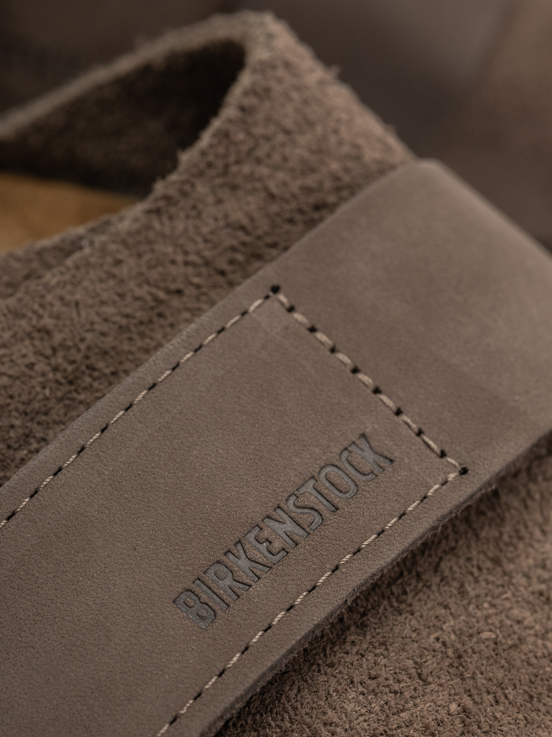 Flip-flop papucsok Birkenstock Kyoto Nubuck Suede Leather Narrow Wmn (concrete gray)