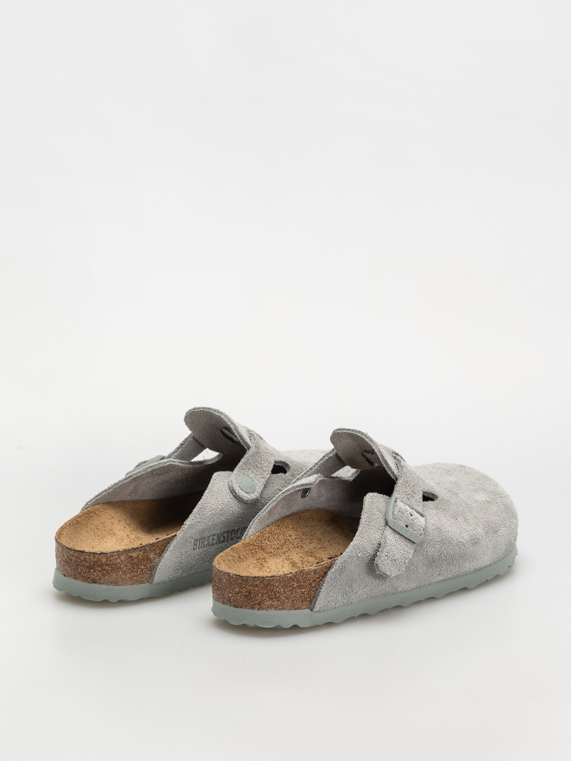 Flip-flop papucsok Birkenstock Boston Suede Leather Narrow Wmn (pure sage)