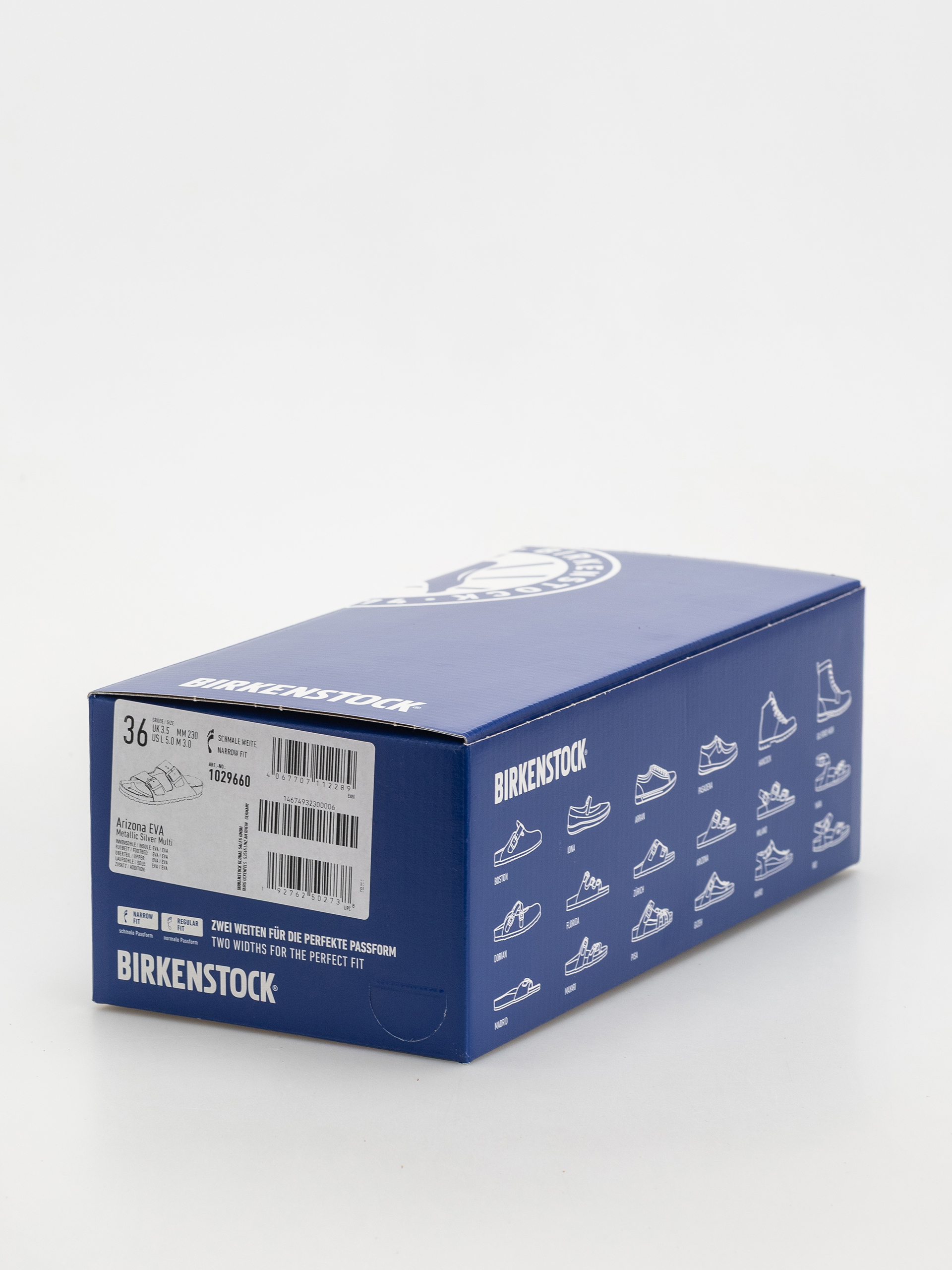 Flip-flop papucsok Birkenstock Arizona EVA Narrow Wmn (metallic silver multi)