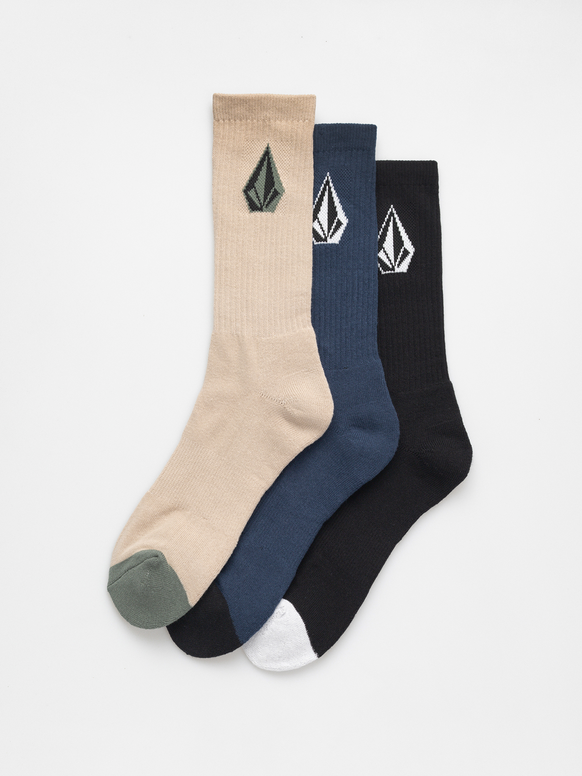 Volcom Full Stone Mix 3Pk Zokni (pale khaki)