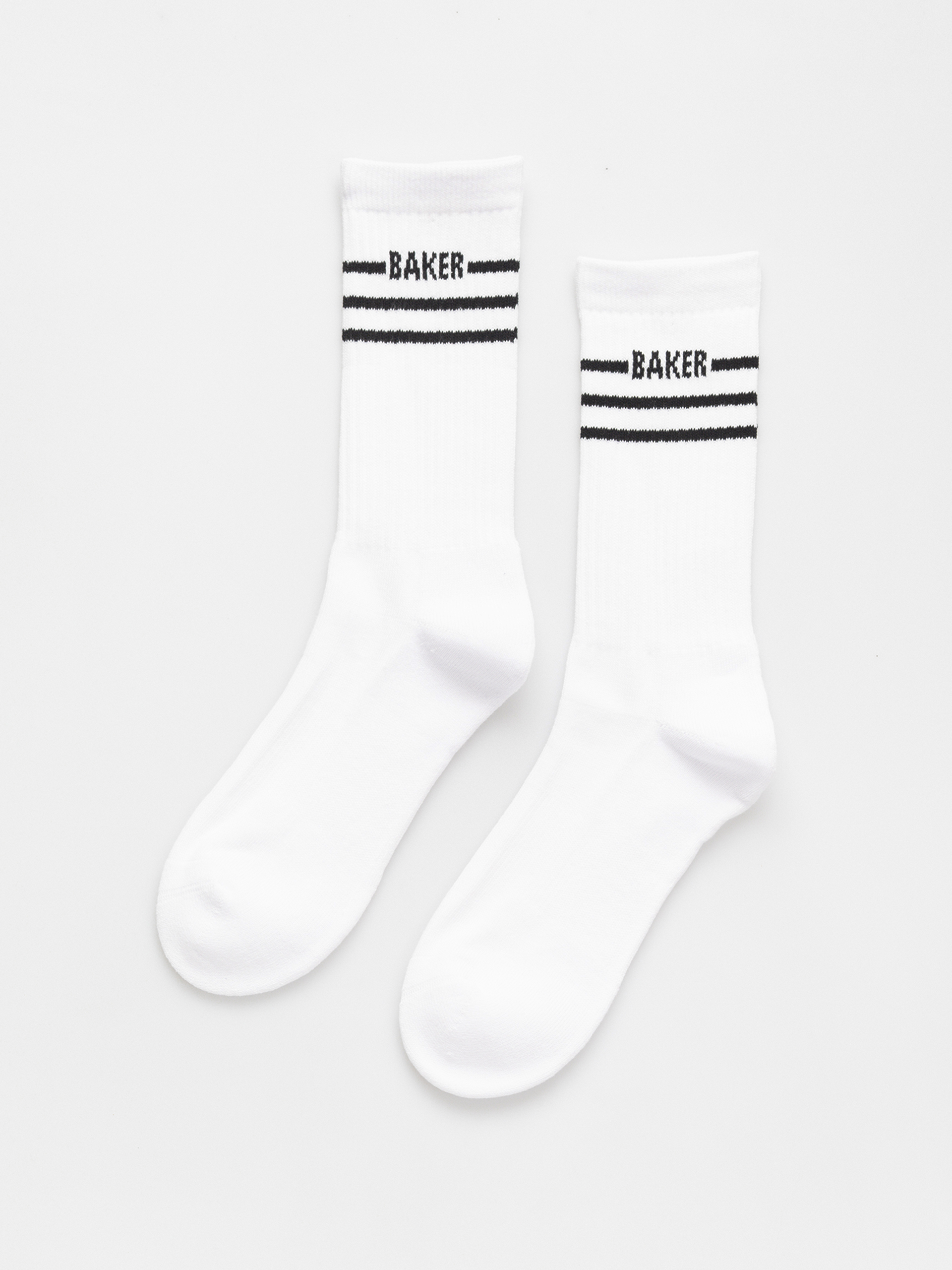 Baker Mini Stripe Zokni (white)