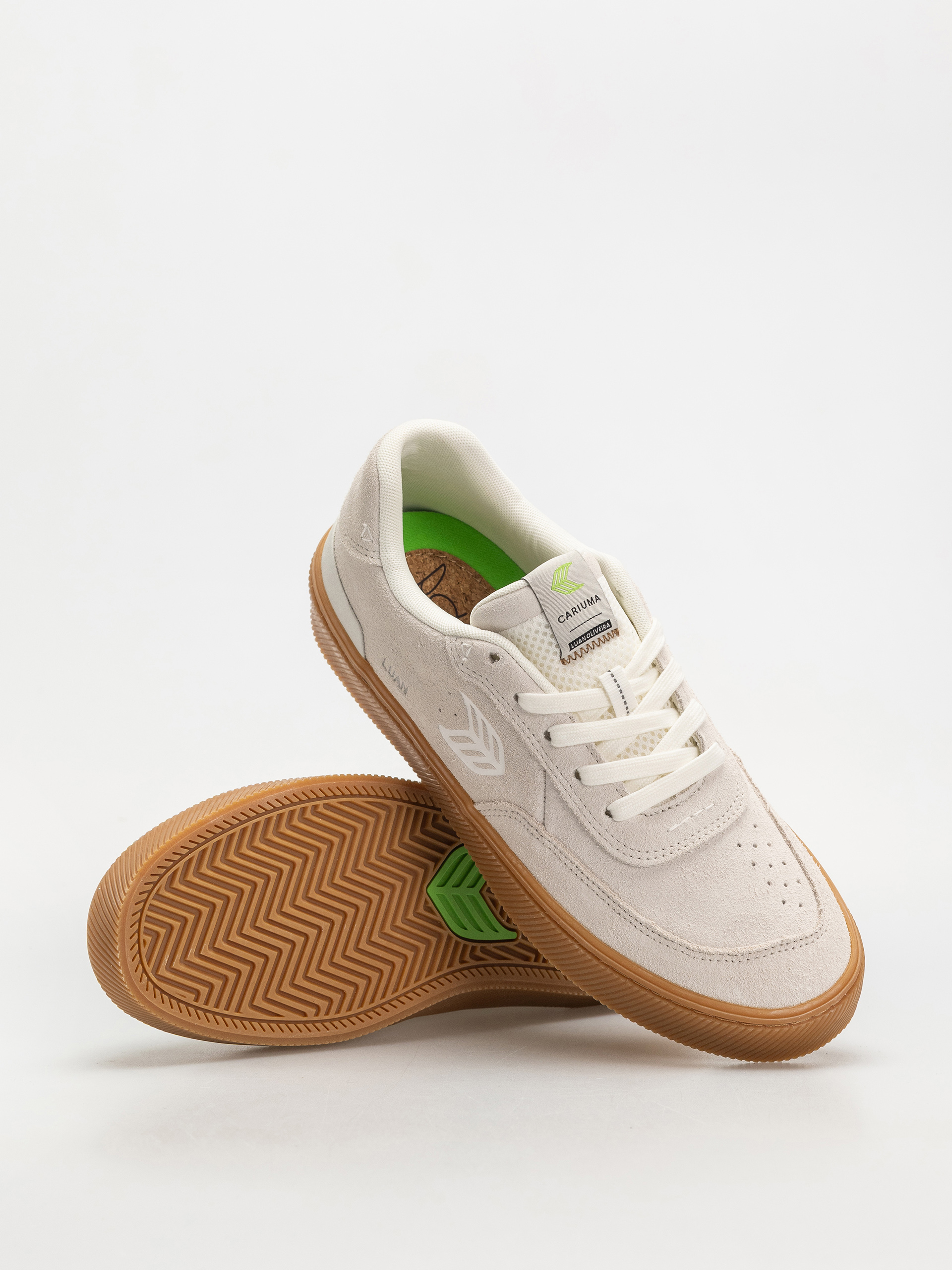 Cariuma Luan Pro Cipők (gum smoke white suede off white logo)