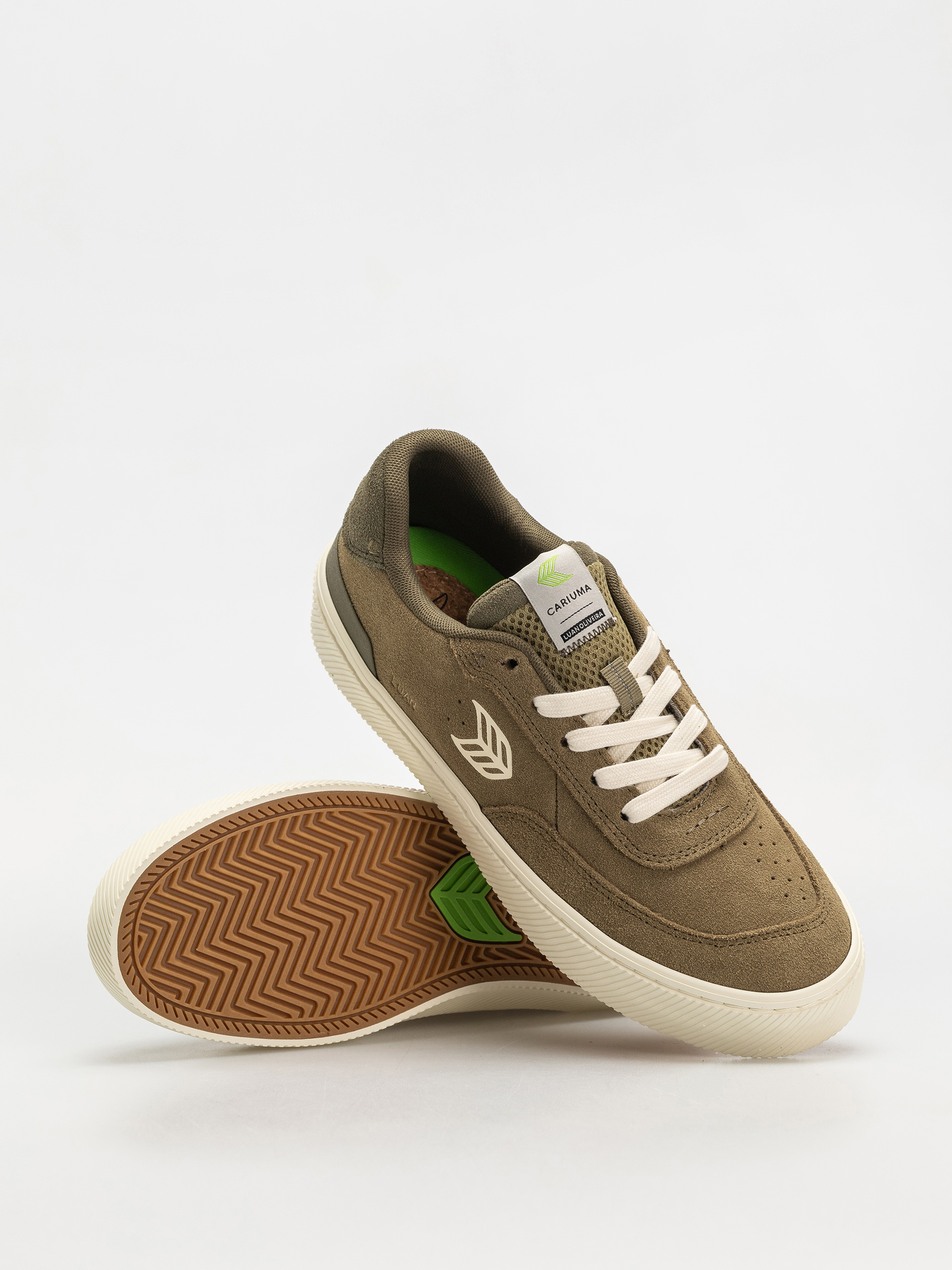 Cariuma Luan Pro Cipők Wmn (olive green suede ivory logo burnt olive)