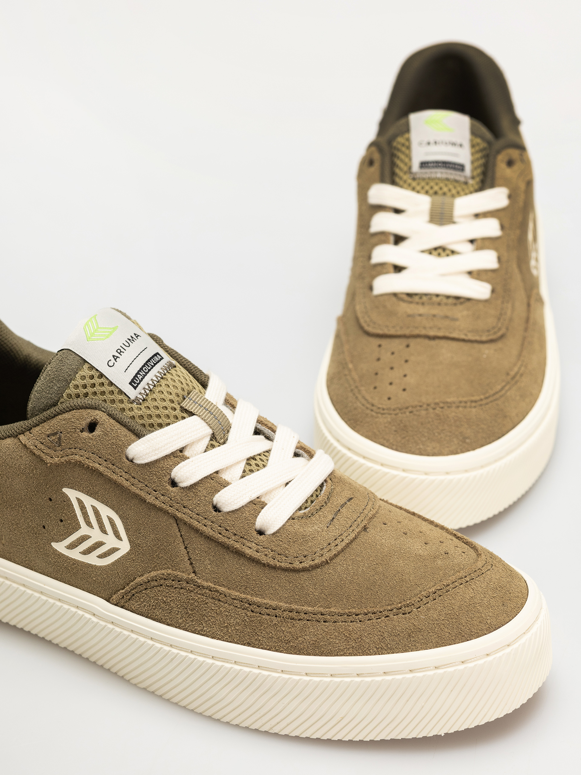 Cariuma Luan Pro Cipők Wmn (olive green suede ivory logo burnt olive)