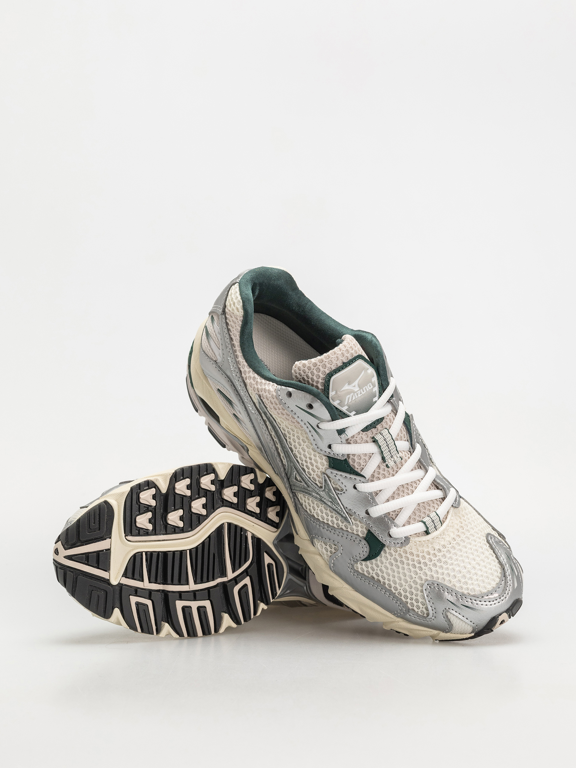 Mizuno Wave Rider 10 Cipők (snow white/slate/bistro green)