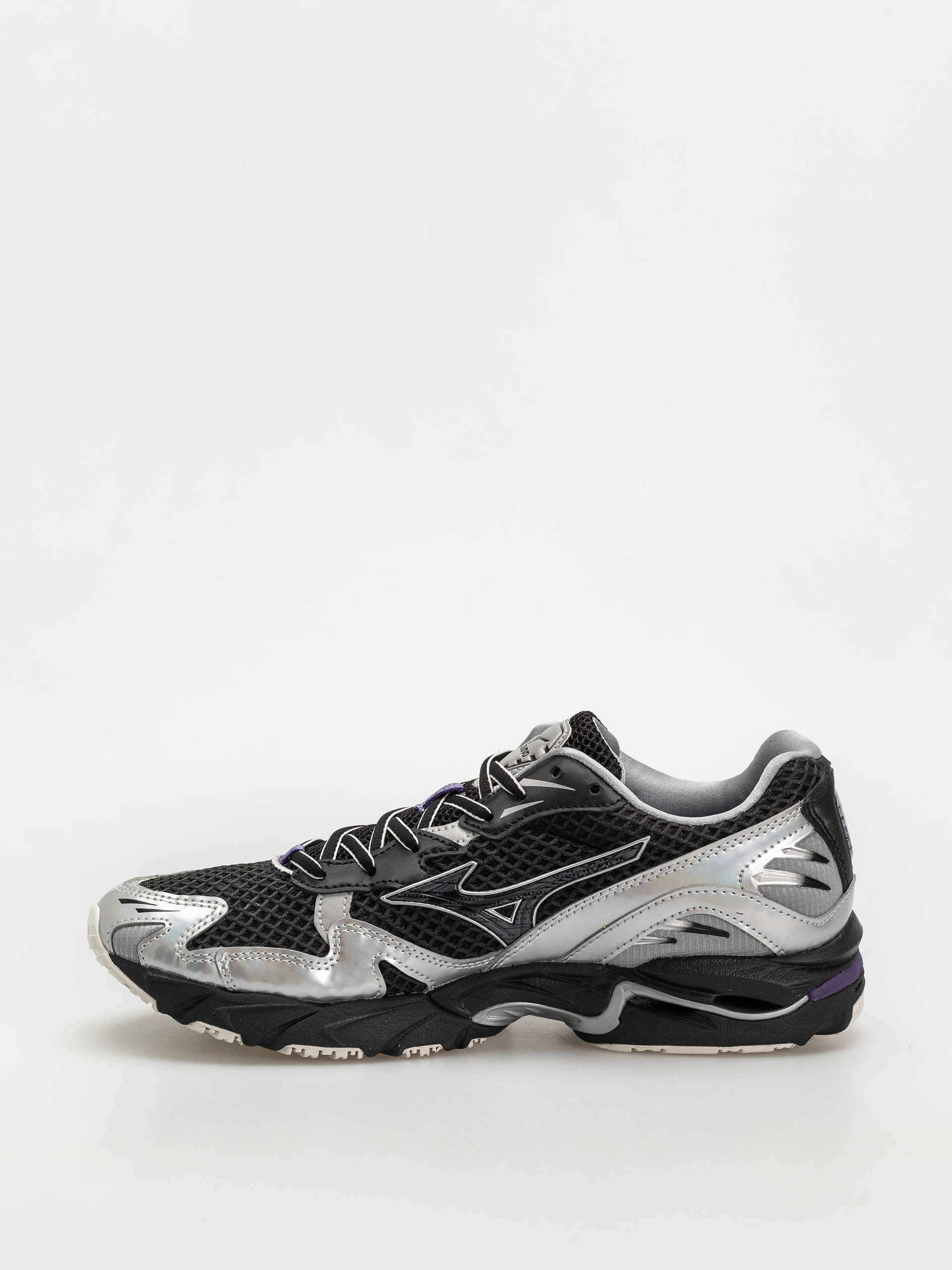 Mizuno Wave Rider 10 Cipők (black/black sand/purple haze)