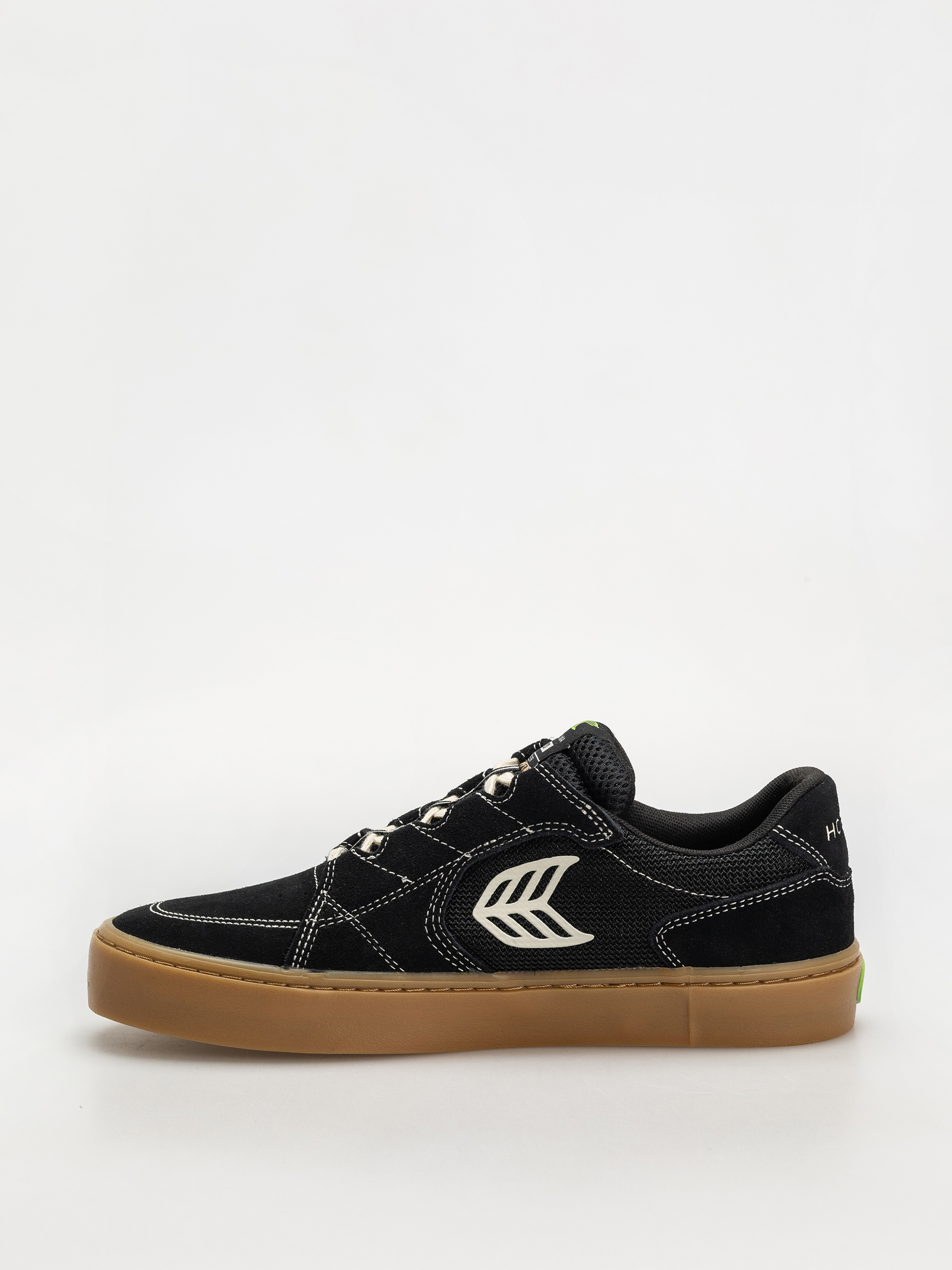 Cariuma T20 Pro Cipők (gum black suede and mesh ivory logo contrast thread)