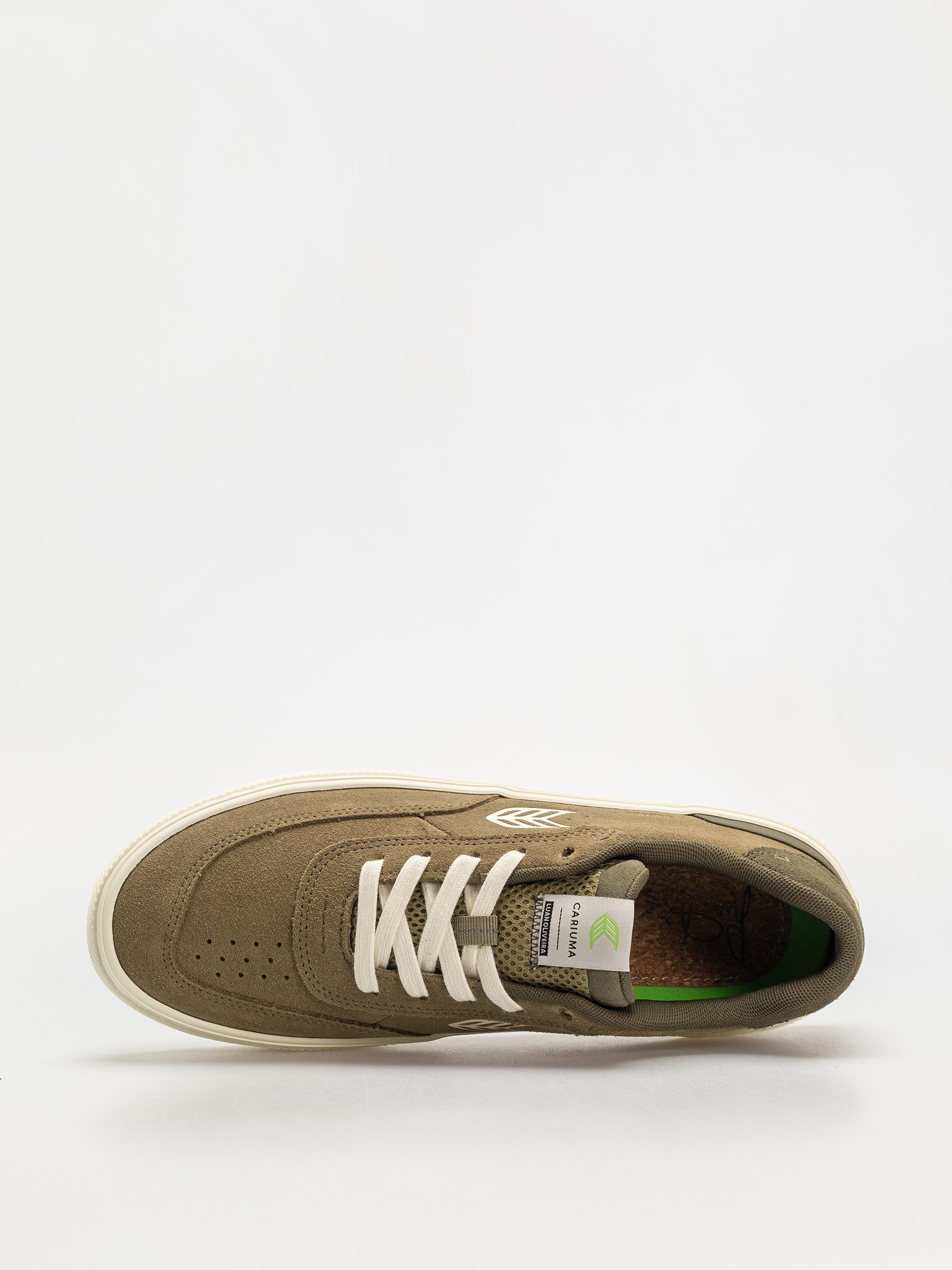 Cariuma Luan Pro Cipők (olive green suede ivory logo burnt olive)
