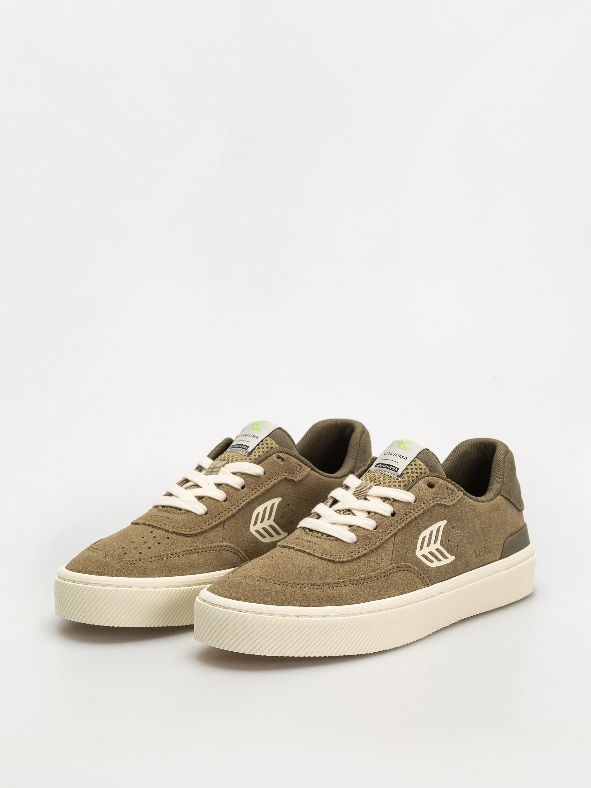 Cariuma Luan Pro Cipők (olive green suede ivory logo burnt olive)