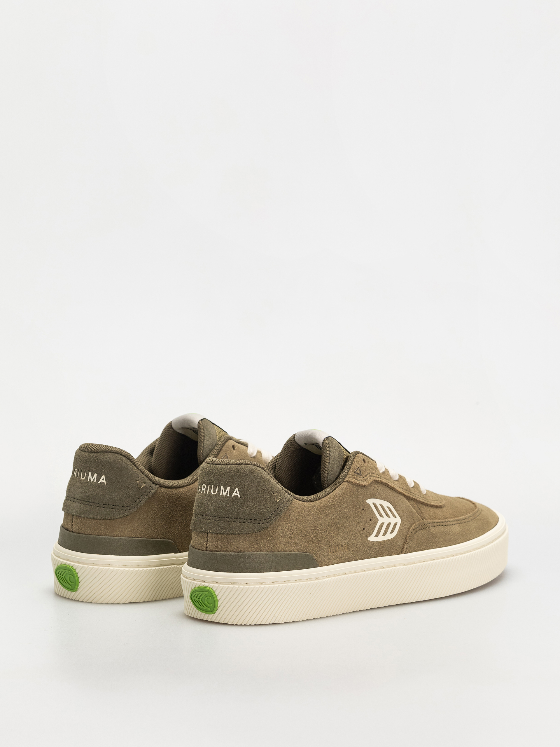 Cariuma Luan Pro Cipők (olive green suede ivory logo burnt olive)
