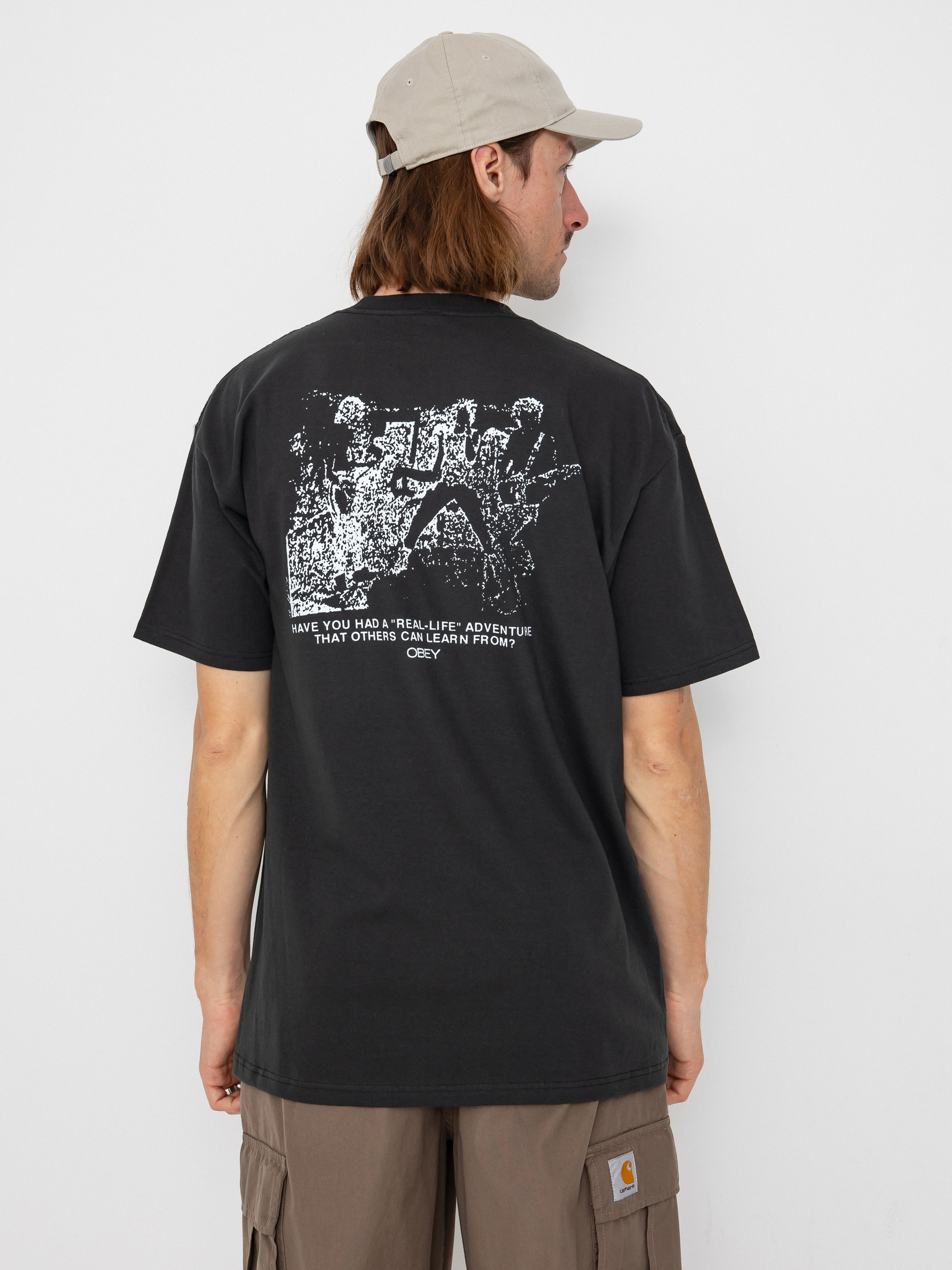 OBEY Real Life Póló (vintage black)