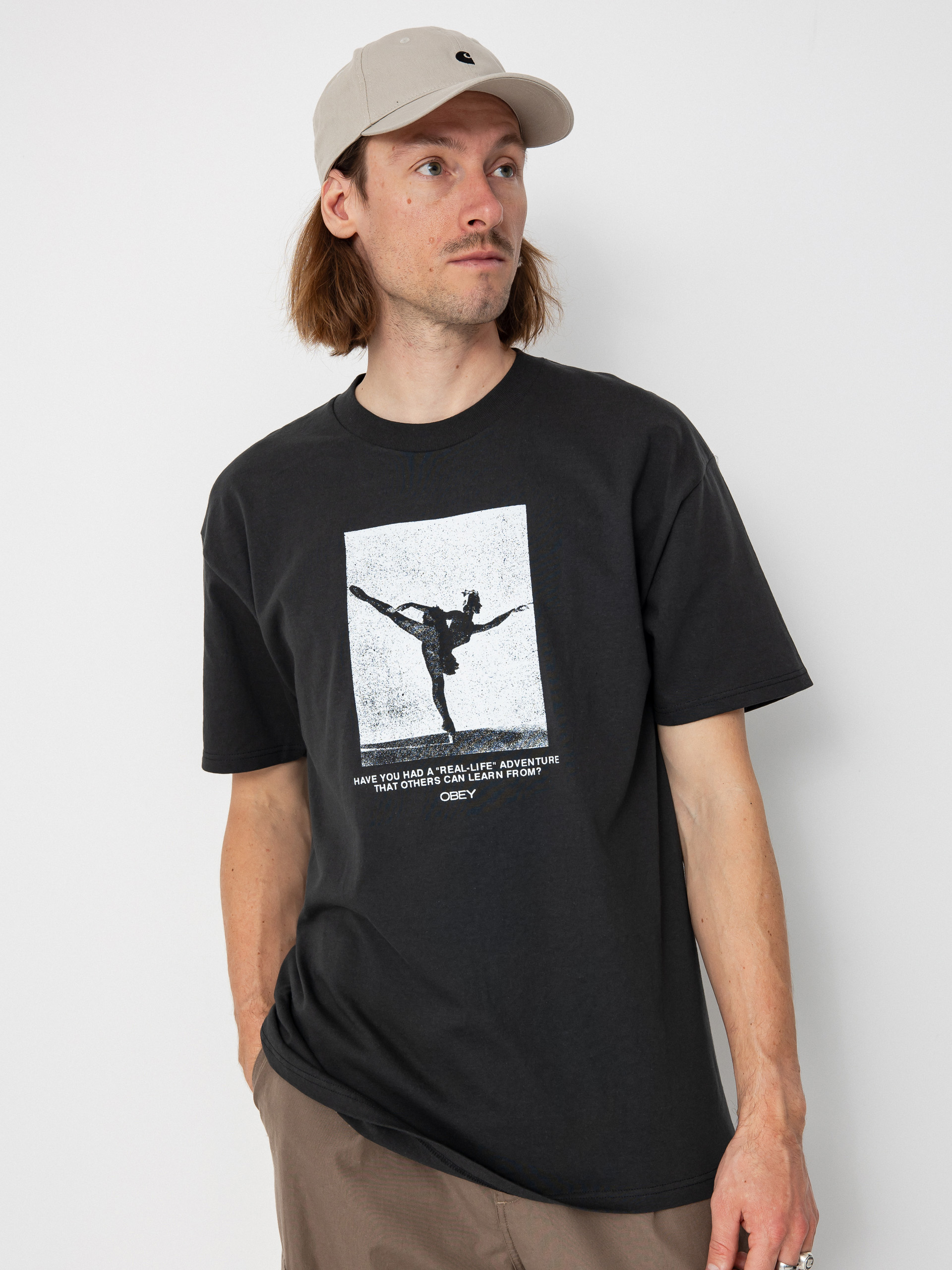 OBEY Real Life Póló (vintage black)