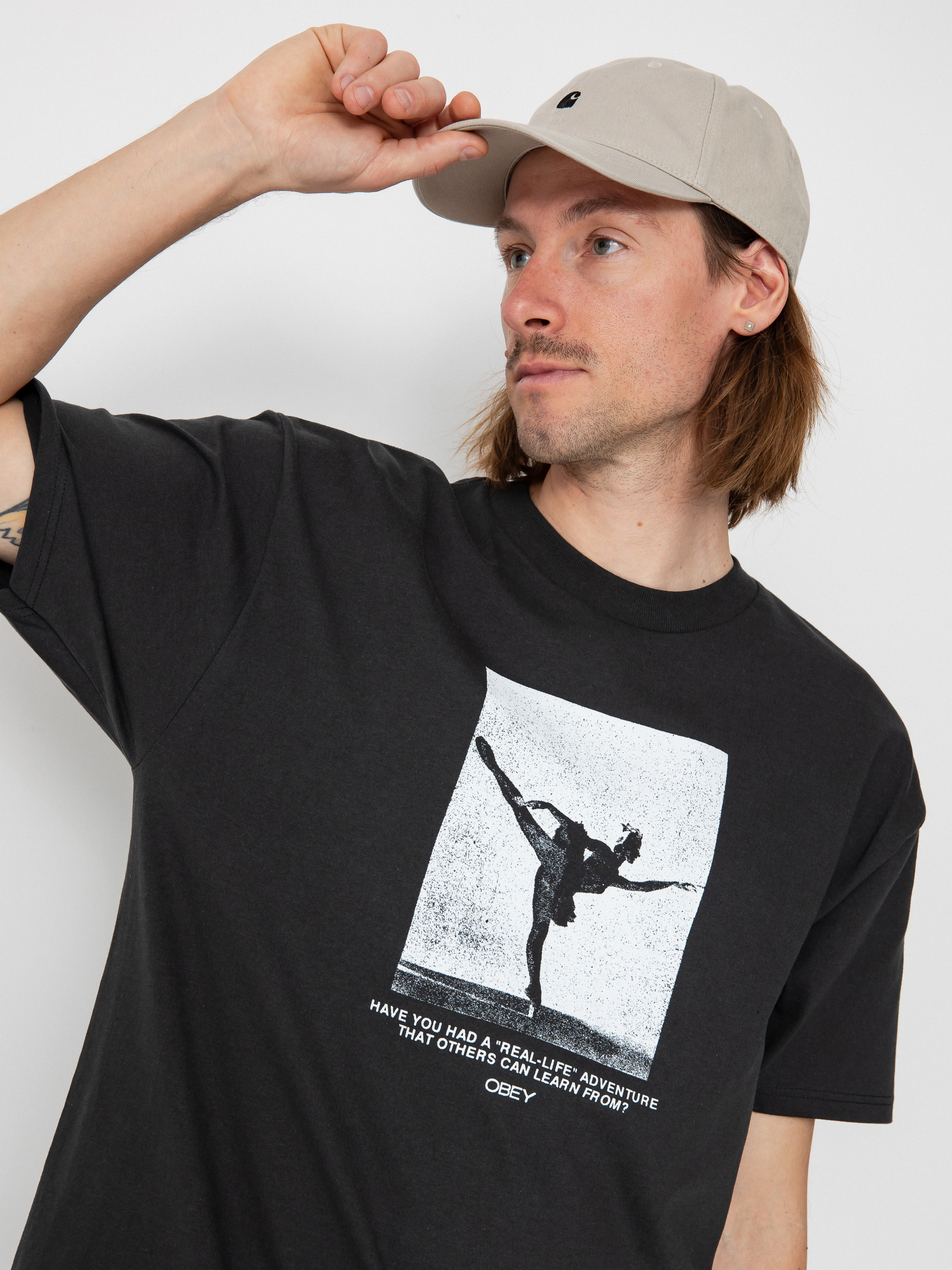 OBEY Real Life Póló (vintage black)